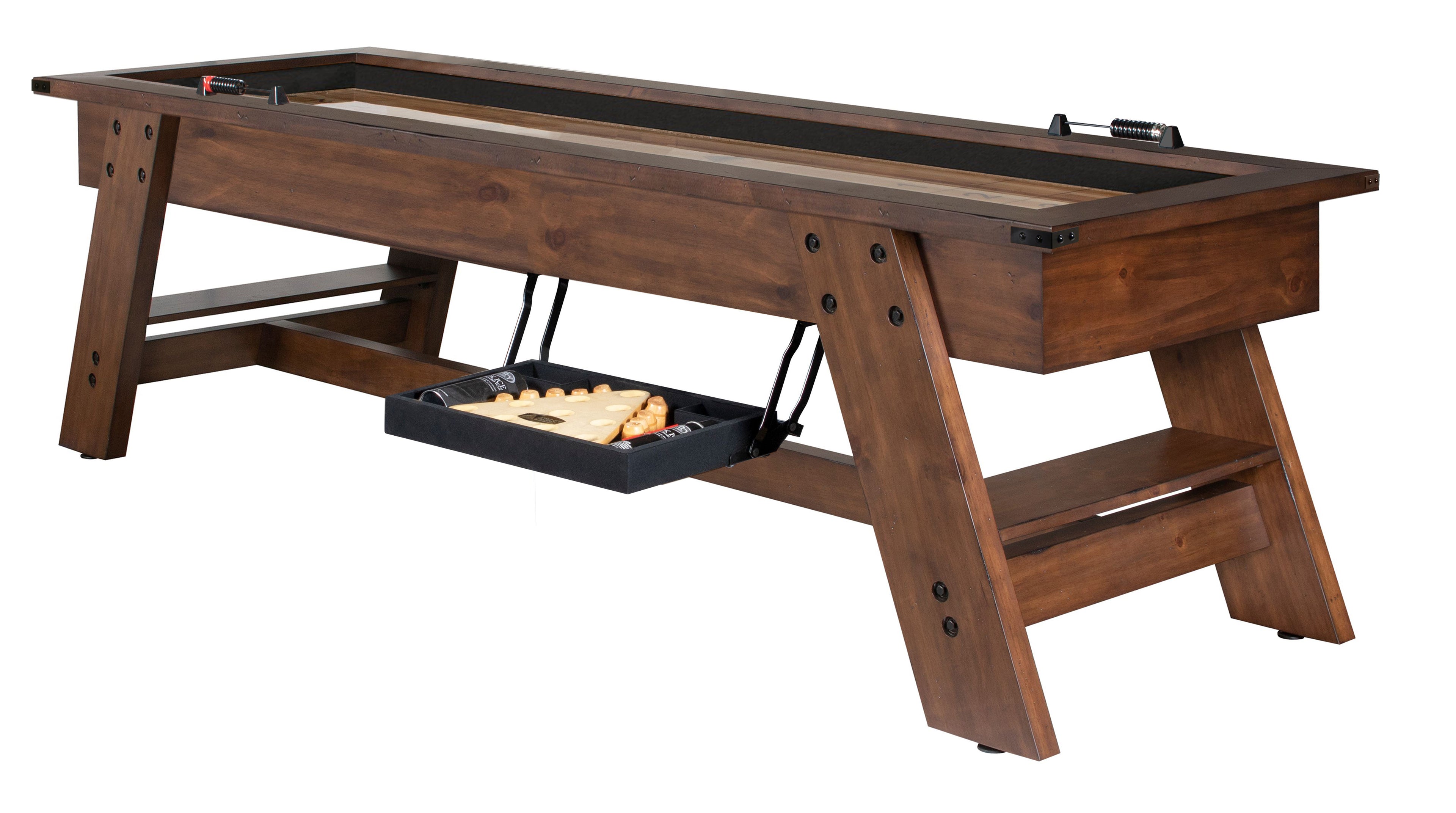 Legacy Billiards 9 Ft Barren Shuffleboard in Gunshot Finish