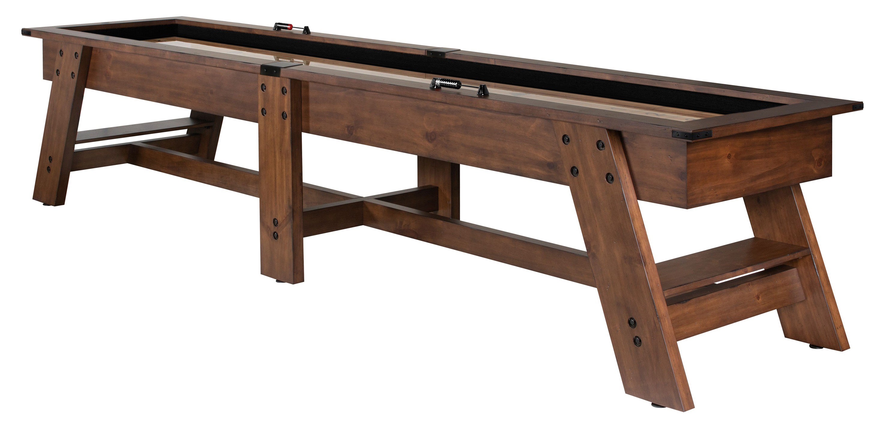 Legacy Billiards 14 Ft Barren Shuffleboard in Gunshot Finish