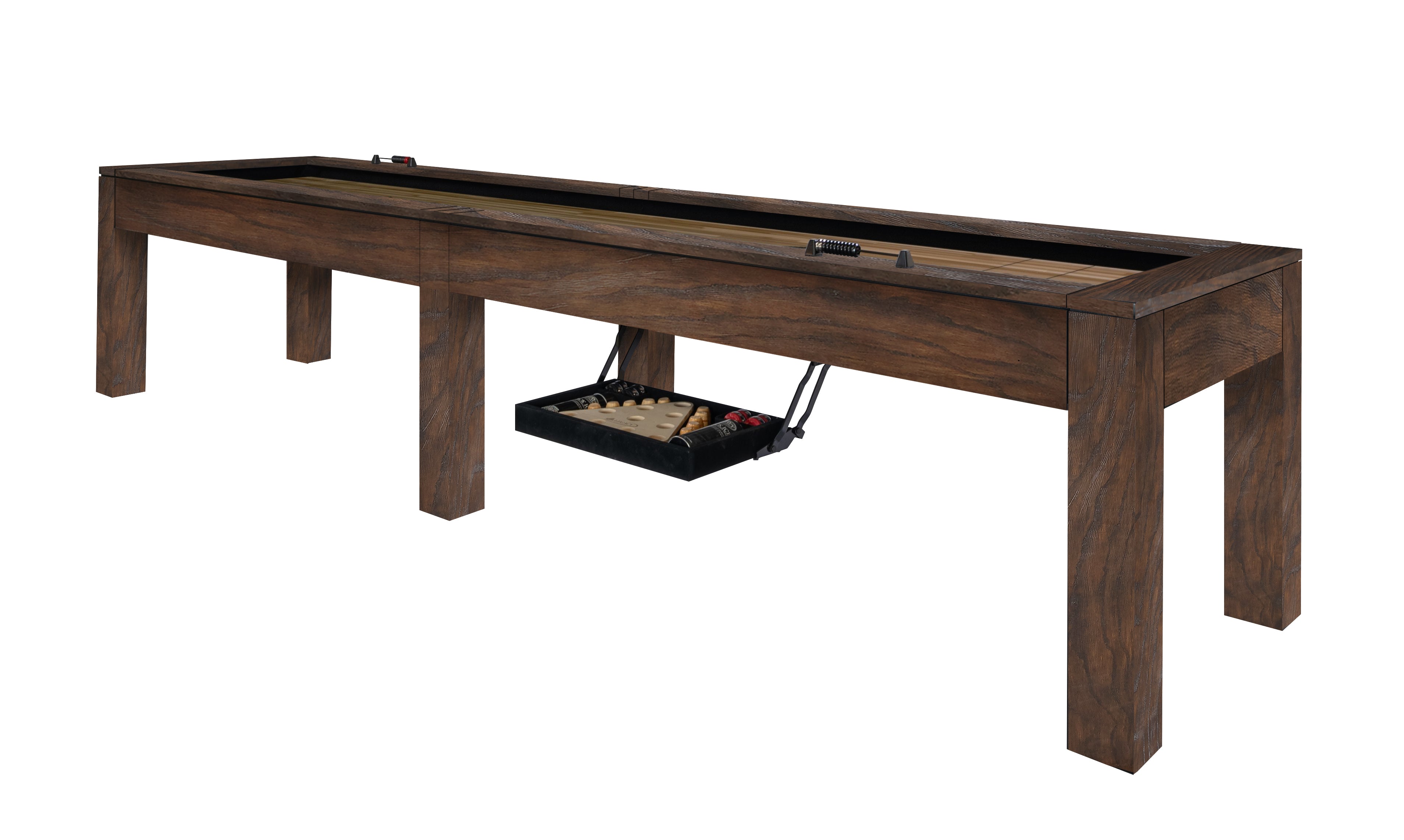 Legacy Billiards Baylor 12 Ft Shuffleboard in Whiskey Barrel Finish