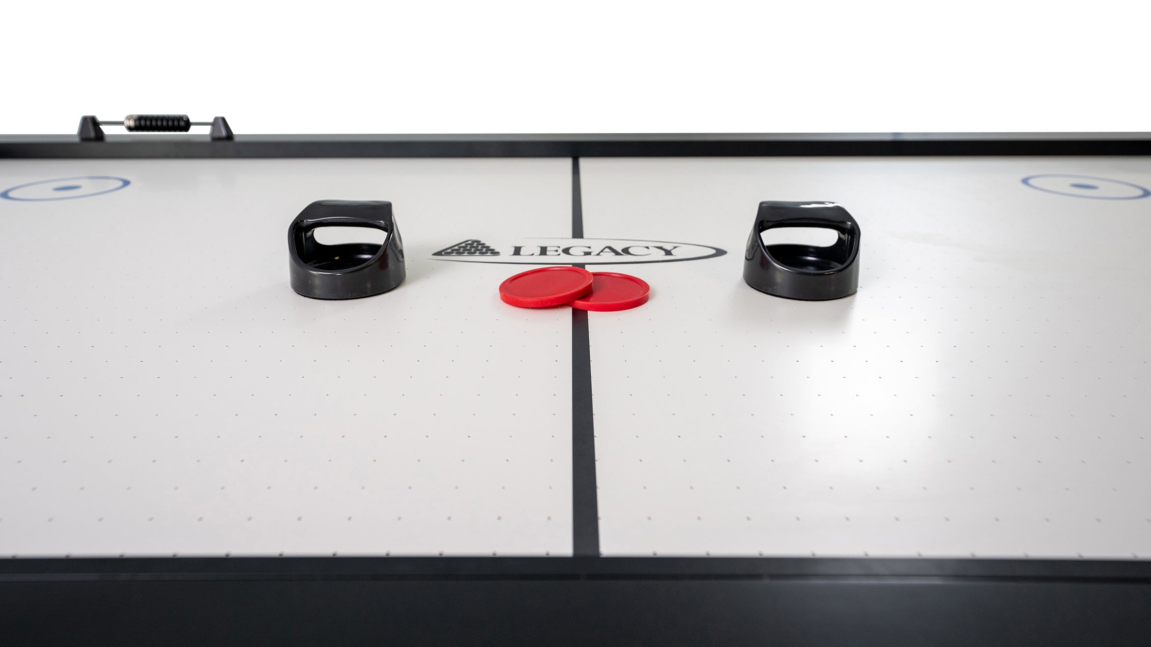 Legacy Billiards Baylor Air Hockey Table in Raven Finish - Playfield Closeup