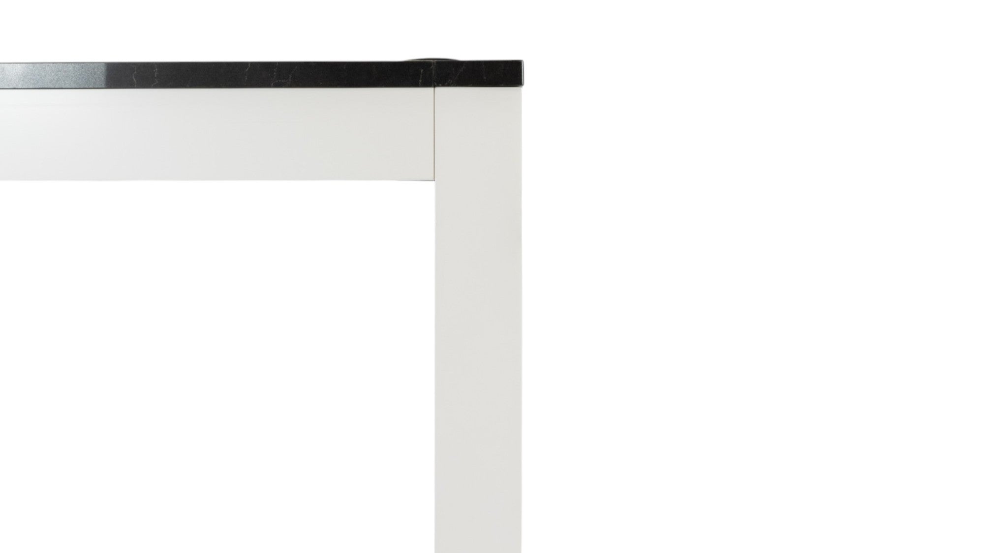 Legacy Billiards Baylor II Pool Table with Night Stone Rails and Frost White Finish Cabinet and Legs - Leg Closeup
