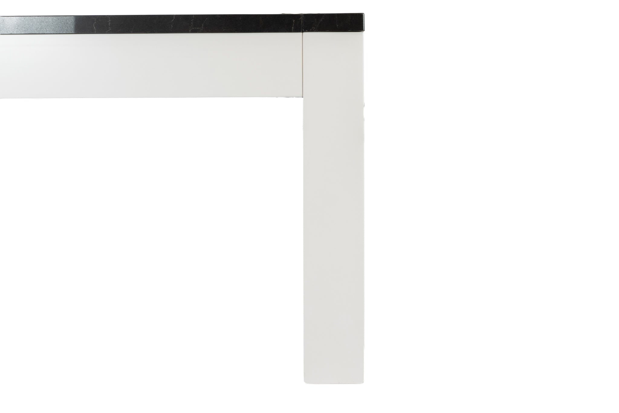 Legacy Billiards Baylor II Pool Table with Night Stone Rails and Frost White Finish Cabinet and Legs - Leg Closeup