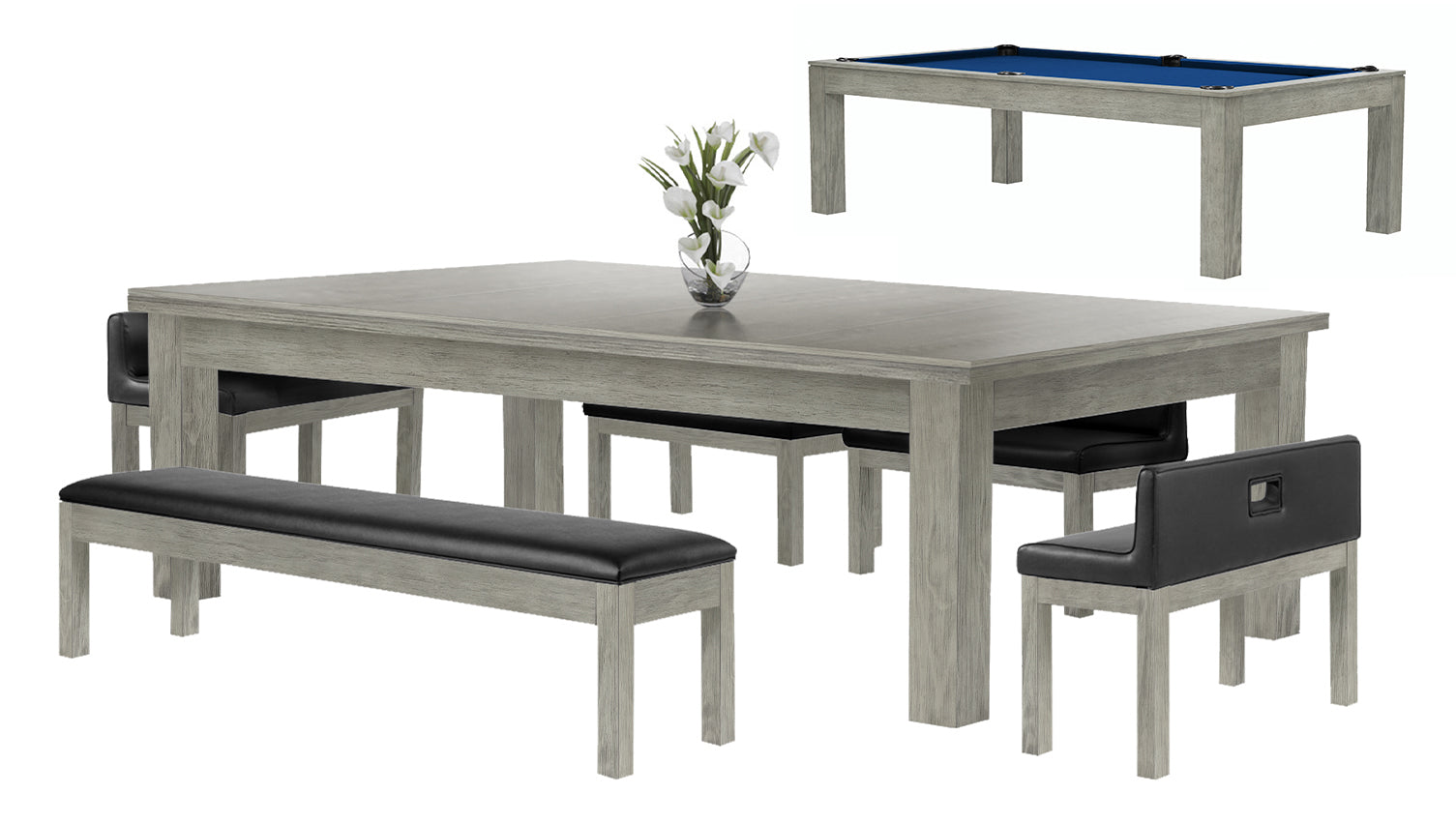 FINISH-Ash Grey Indoor-CLOTH-Euro Blue (Worsted)