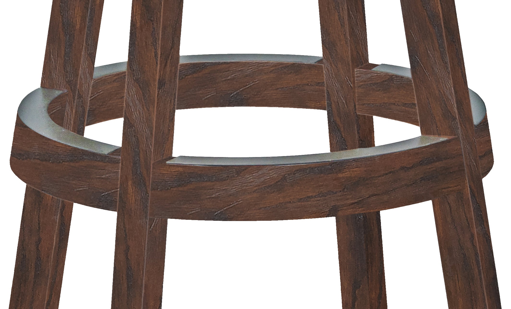 Legacy Billiards Classic Backless Barstool in Whiskey Barrel Finish - Footrest Closeup