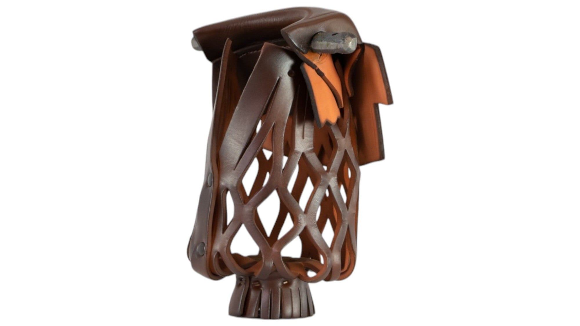 Legacy Billiards External Pool Table Pocket in Brown - Side View