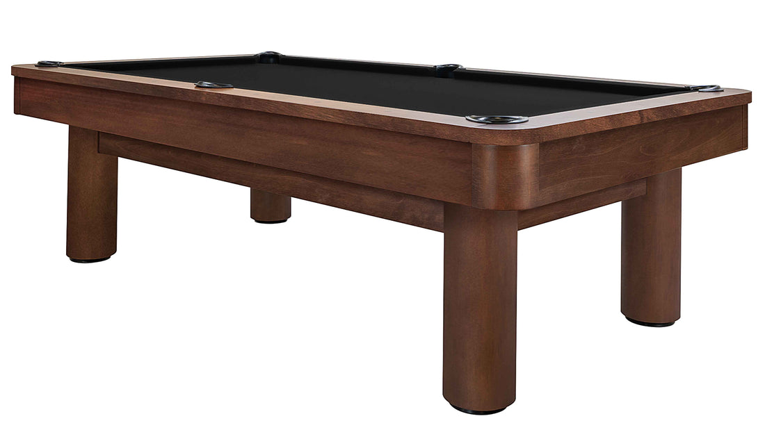 Legacy Billiards Dillard Pool Table in Nutmeg Finish with Black Cloth - Primary Image