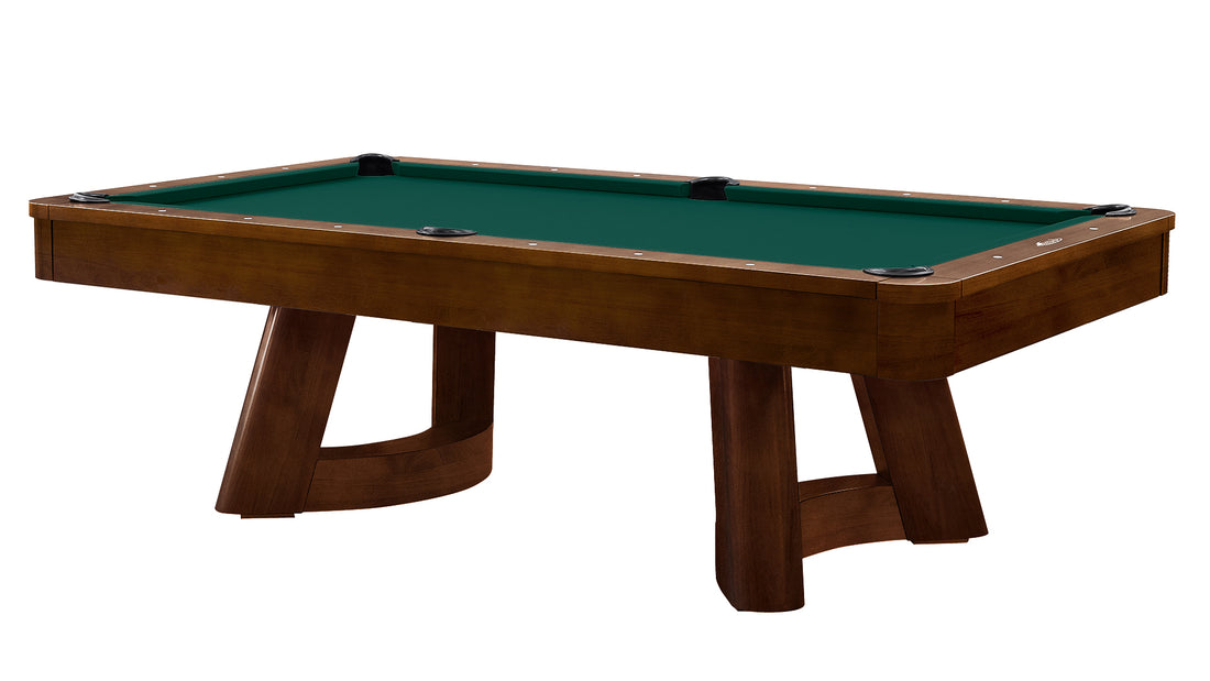 Legacy Billiards Dunbar Pool Table in Nutmeg Finish with Traditional Cloth - Primary Image