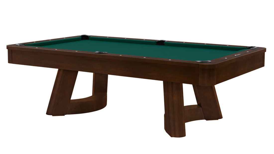 Legacy Billiards Dunbar Pool Table in Nutmeg Finish with Traditional Cloth - Primary Image