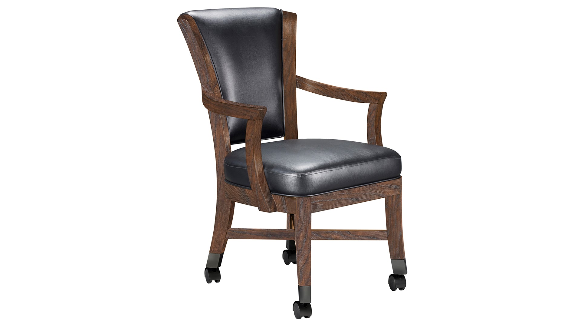 Legacy Billiards Elite Caster Game Chair in Whiskey Barrel Finish - Primary Image