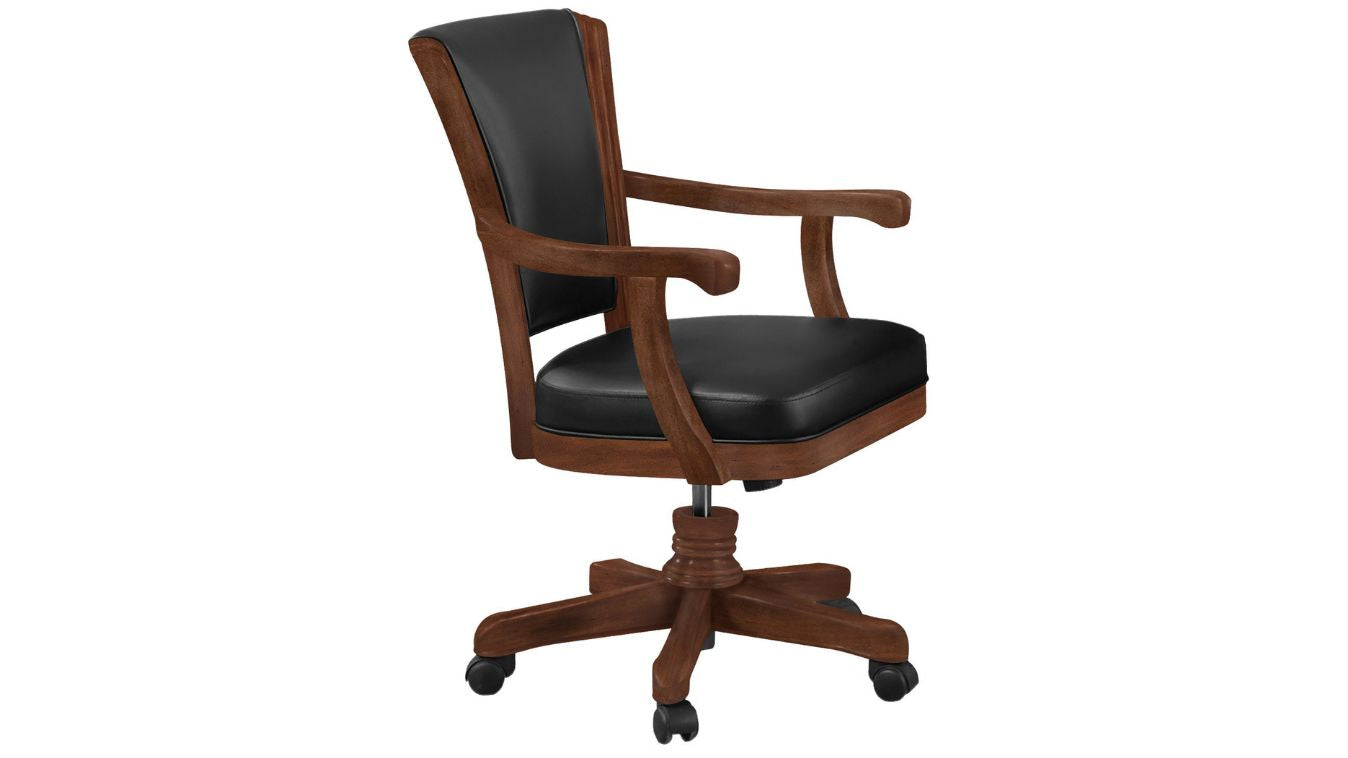 Legacy Billiards Elite Gas Lift Game Chair in Gunshot Finish