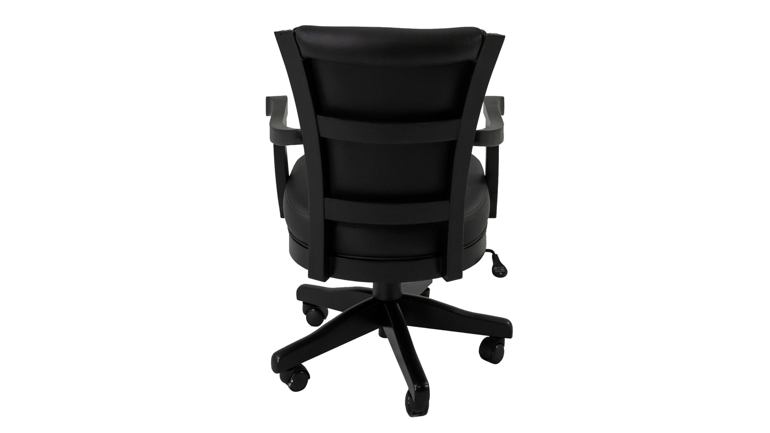 Legacy Billiards Elite Gas Lift Game Chair in Raven Finish - Back View