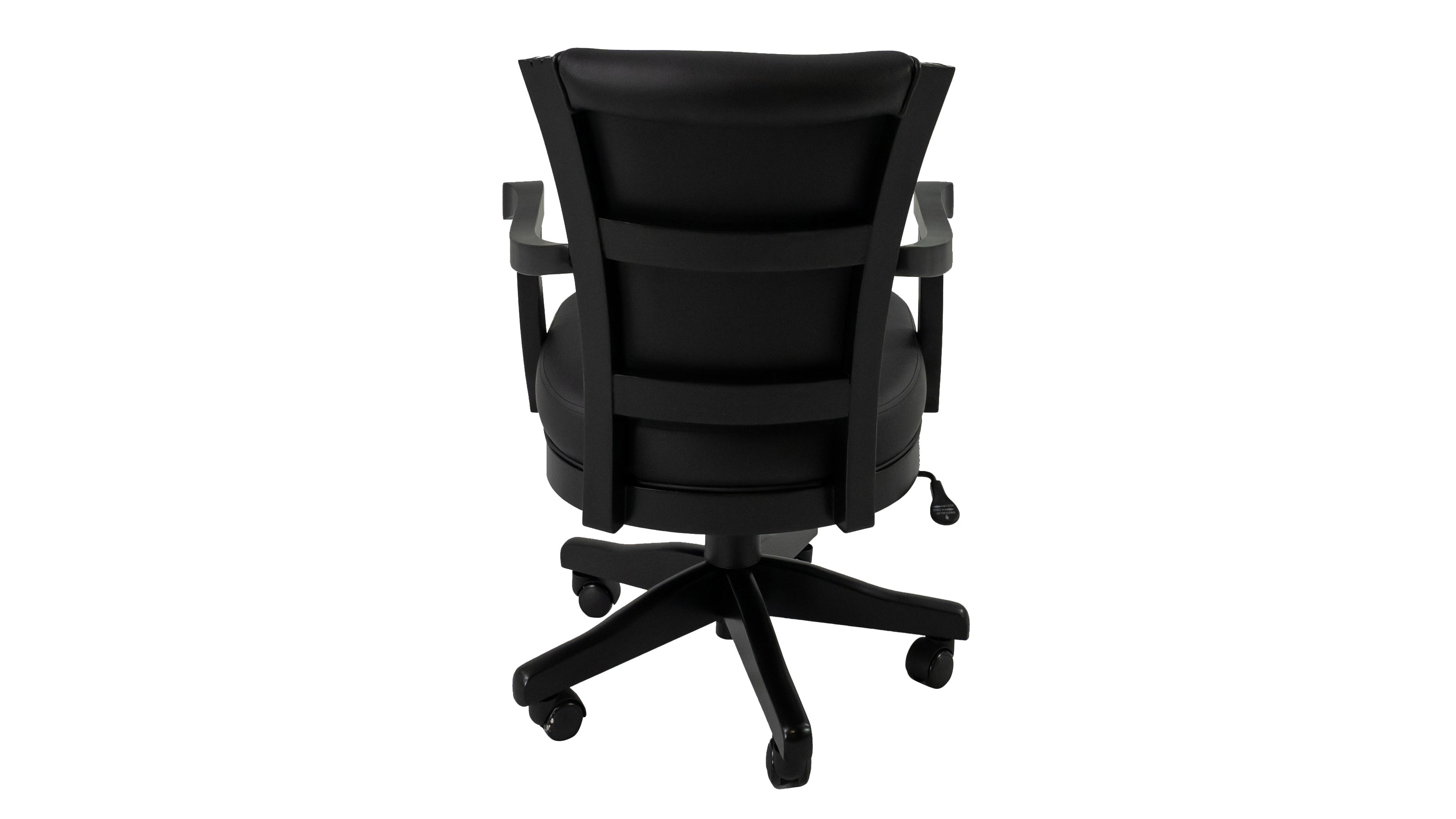 Legacy Billiards Elite Gas Lift Game Chair in Raven Finish - Back View
