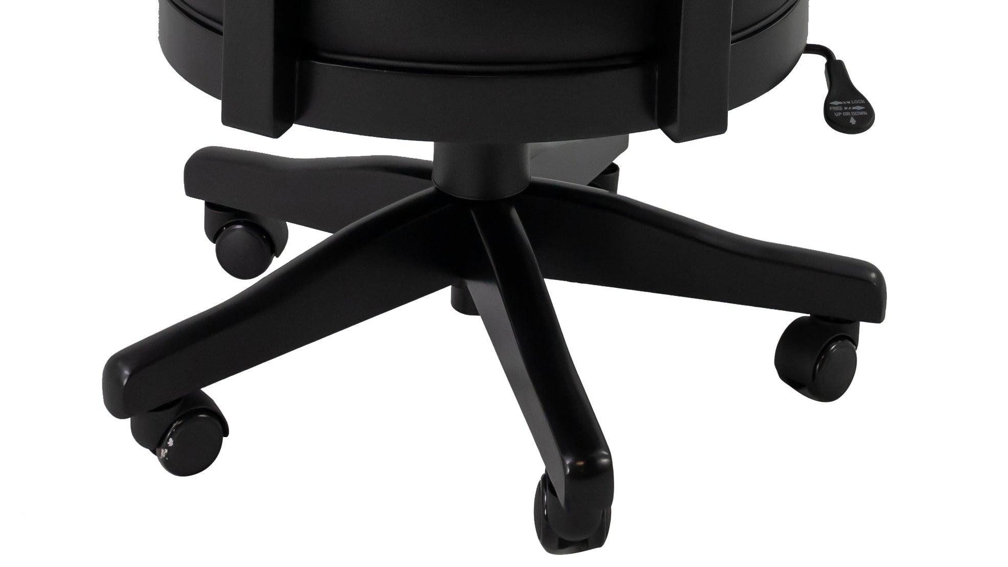 Legacy Billiards Elite Gas Lift Game Chair in Raven Finish - Base Closeup