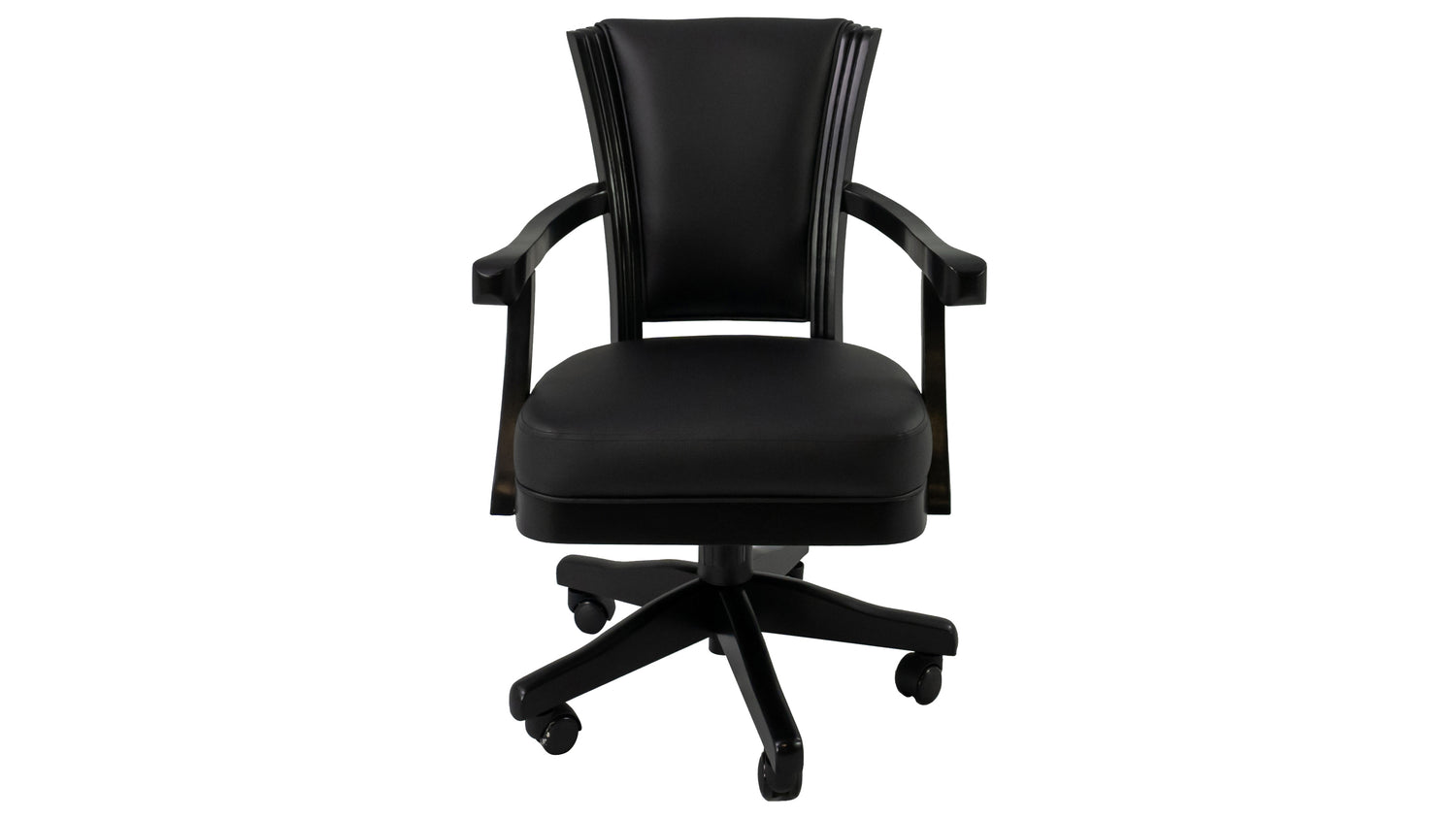 Legacy Billiards Elite Gas Lift Game Chair in Raven Finish - Front View