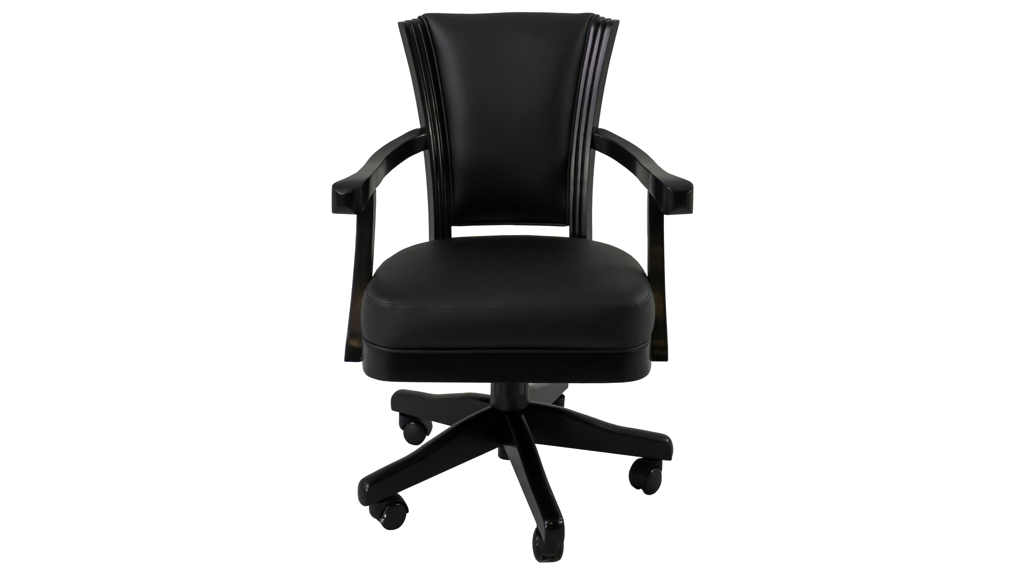 Legacy Billiards Elite Gas Lift Game Chair in Raven Finish - Front View
