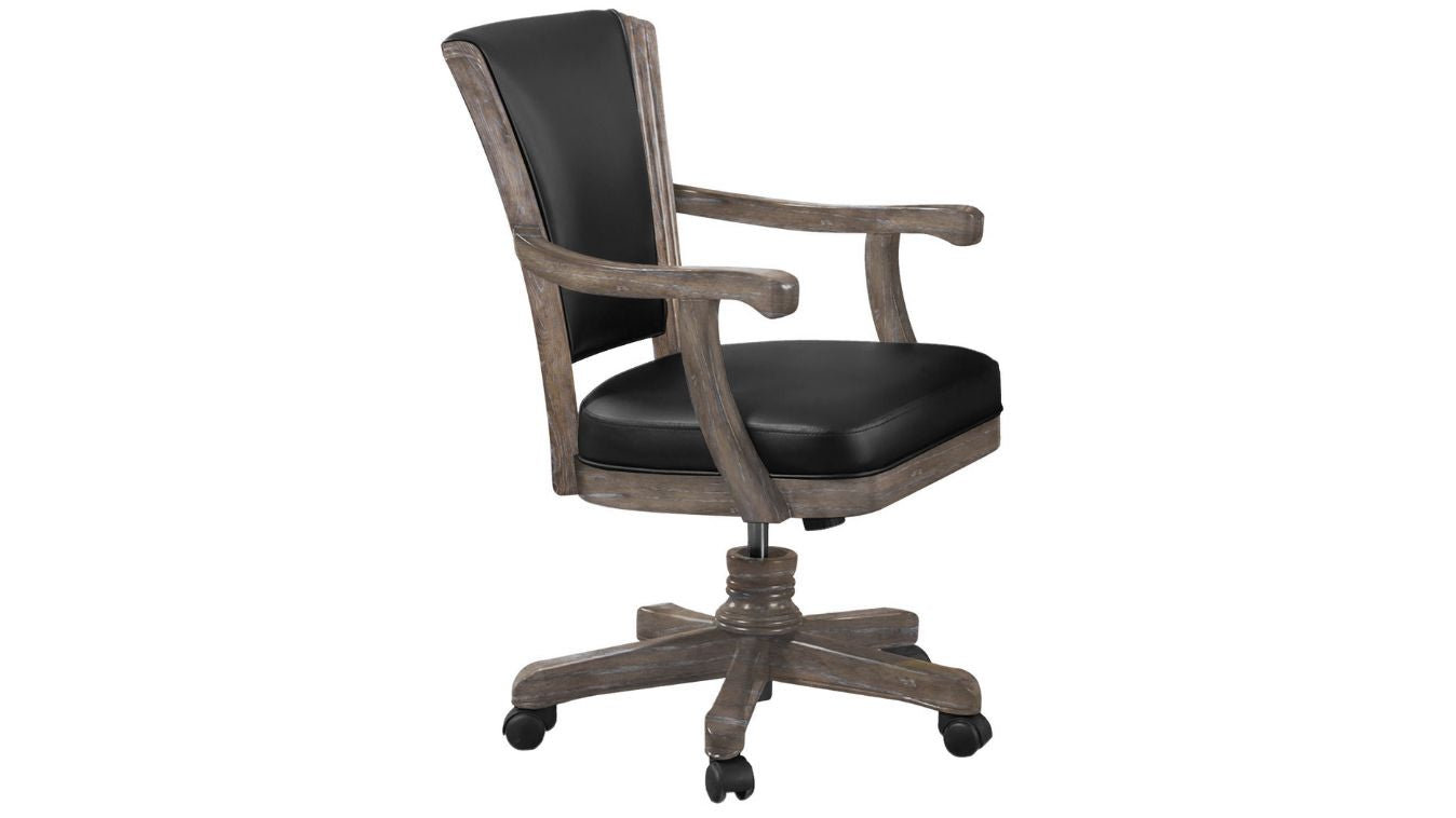 Legacy Billiards Elite Gas Lift Game Chair in Smoke Finish - Primary Image