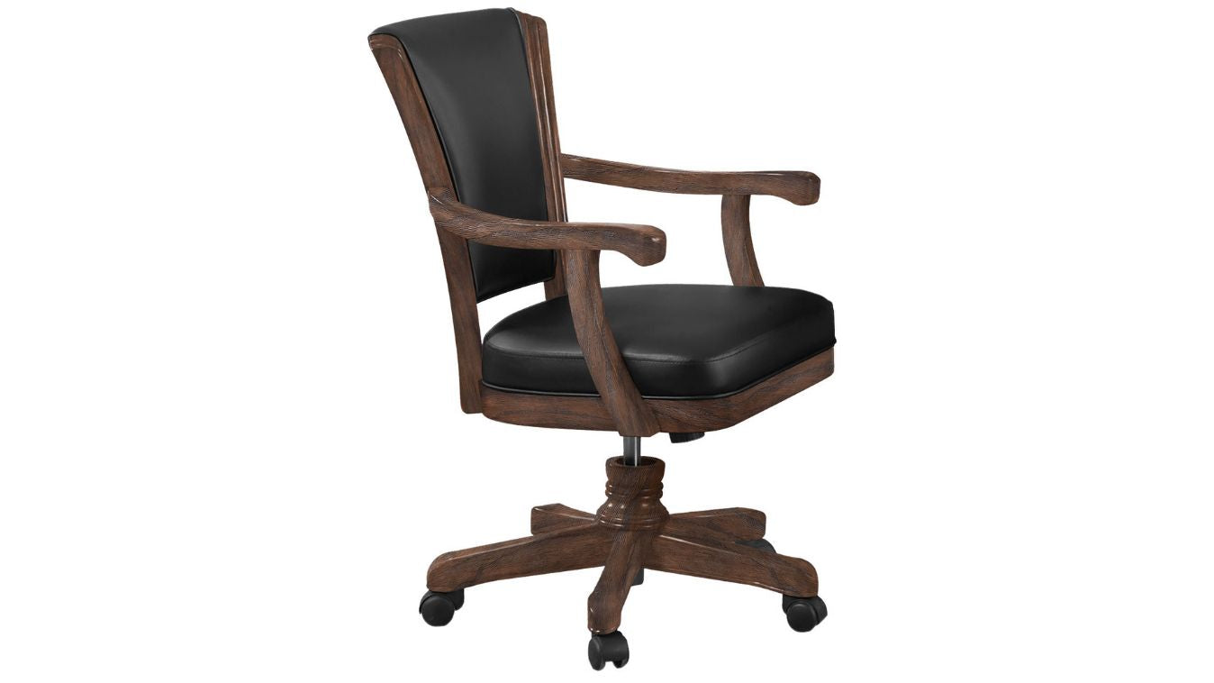 Legacy Billiards Elite Gas Lift Game Chair in Whiskey Barrel Finish
