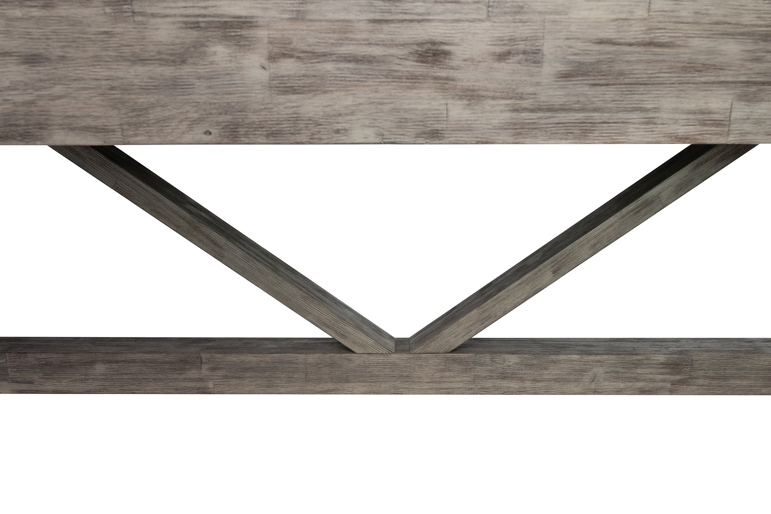 Legacy Billiards Emory 12 Ft Outdoor Shuffleboard in Ash Grey Finish - Stretcher Closeup