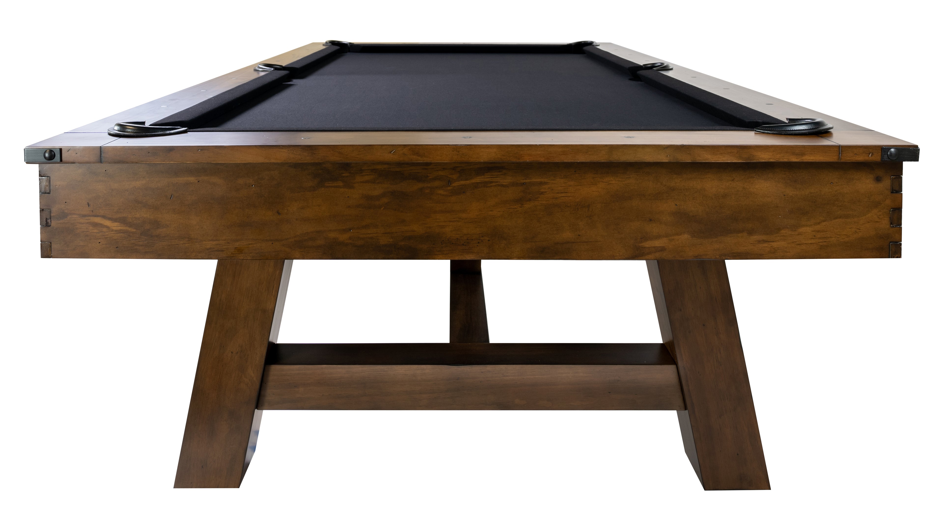 Legacy Billiards Emory 8 Ft Pool Table in Gunshot Finish End View