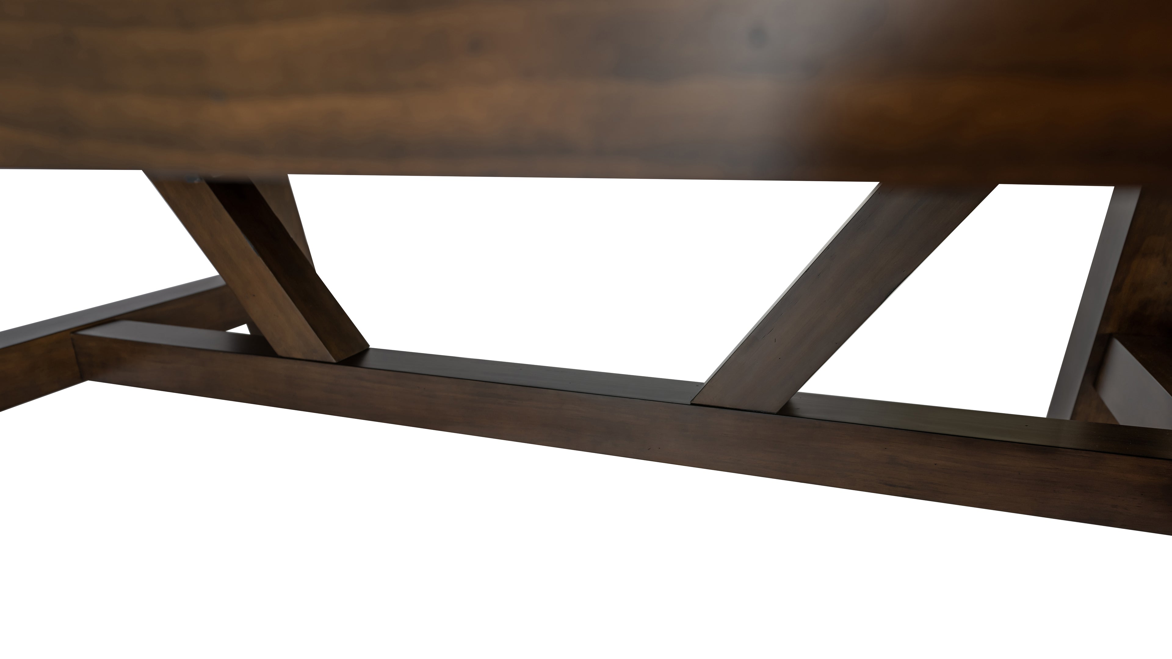 Legacy Billiards Emory 8 Ft Pool Table in Gunshot Finish Stretcher Closeup