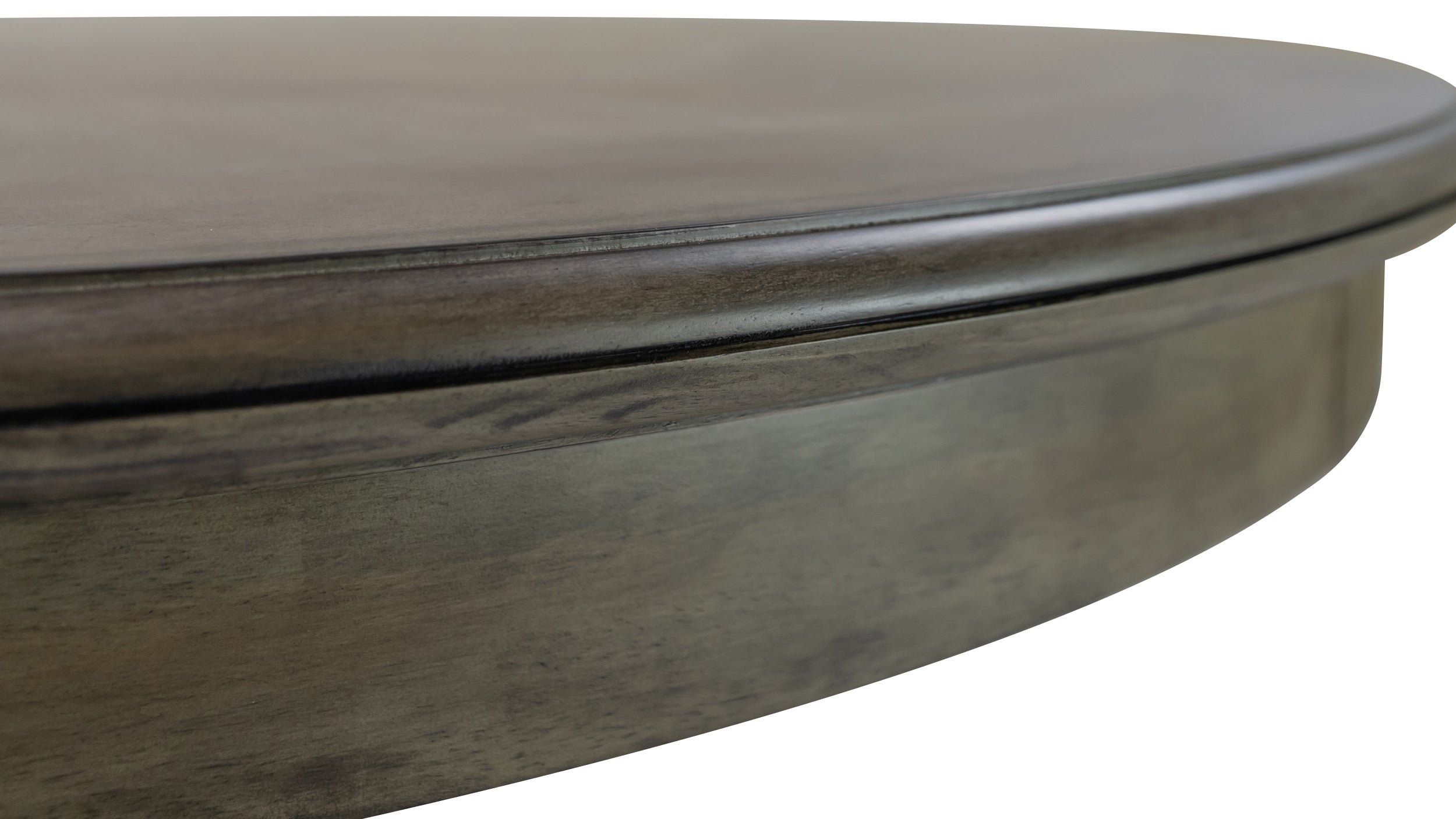 Legacy Billiards Heritage 3 in 1 Game Table with Poker, Dining and Bumper Pool in Overcast Finish - Side View Closeup