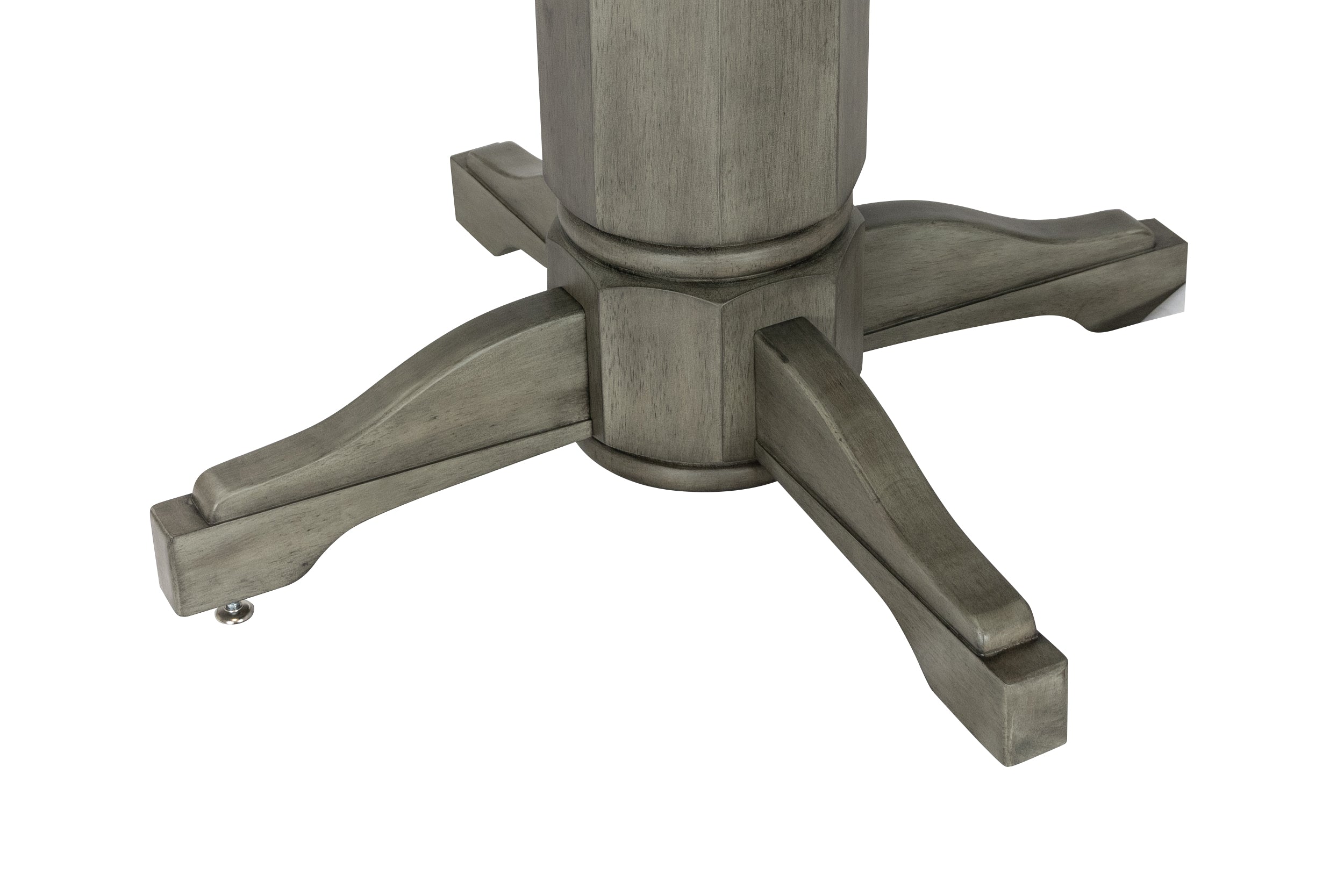 Legacy Billiards Heritage 3 in 1 Game Table with Poker, Dining and Bumper Pool in Overcast Finish - Legs Closeup