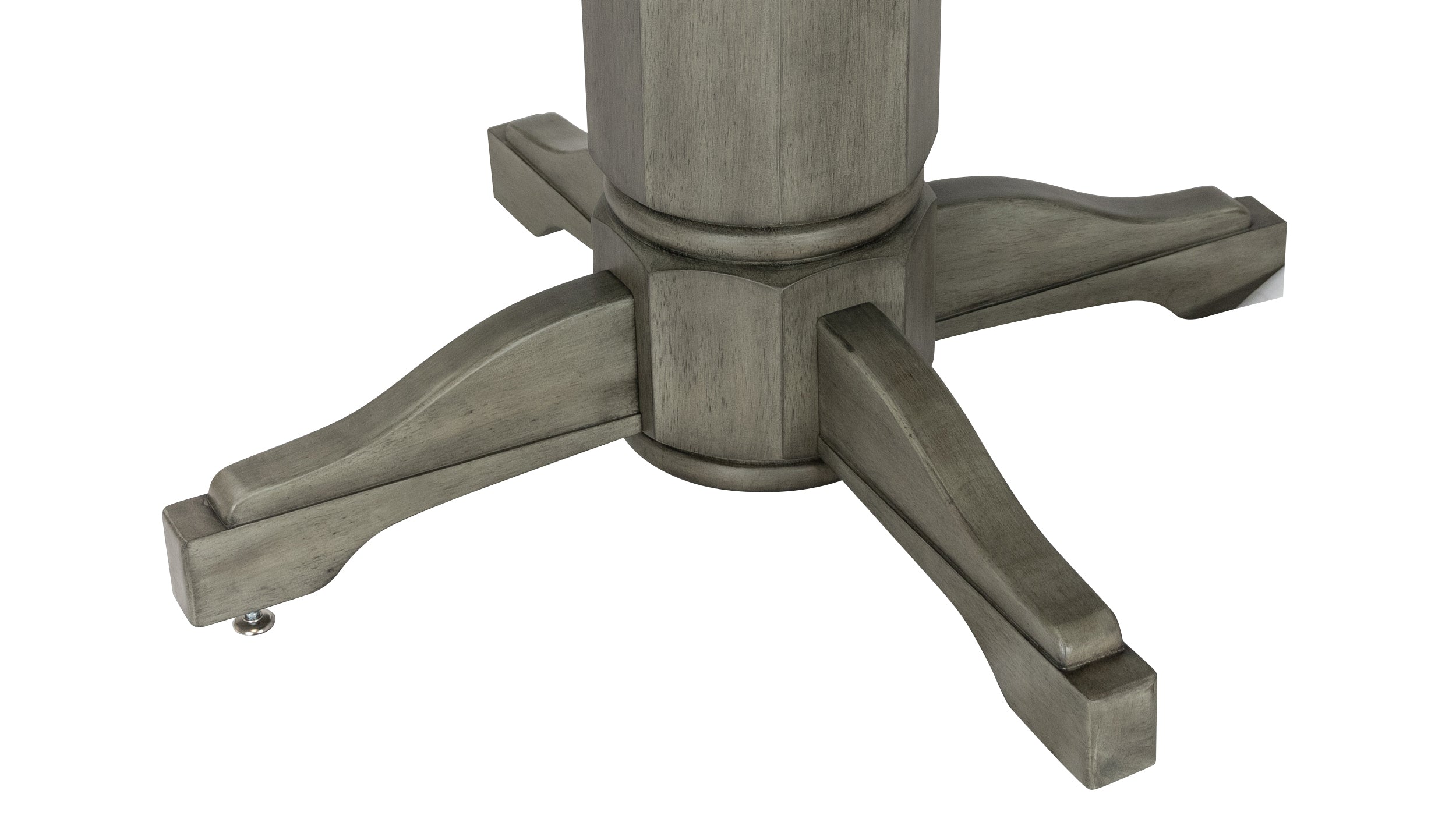 Legacy Billiards Heritage 3 in 1 Game Table with Poker, Dining and Bumper Pool in Overcast Finish - Legs Closeup