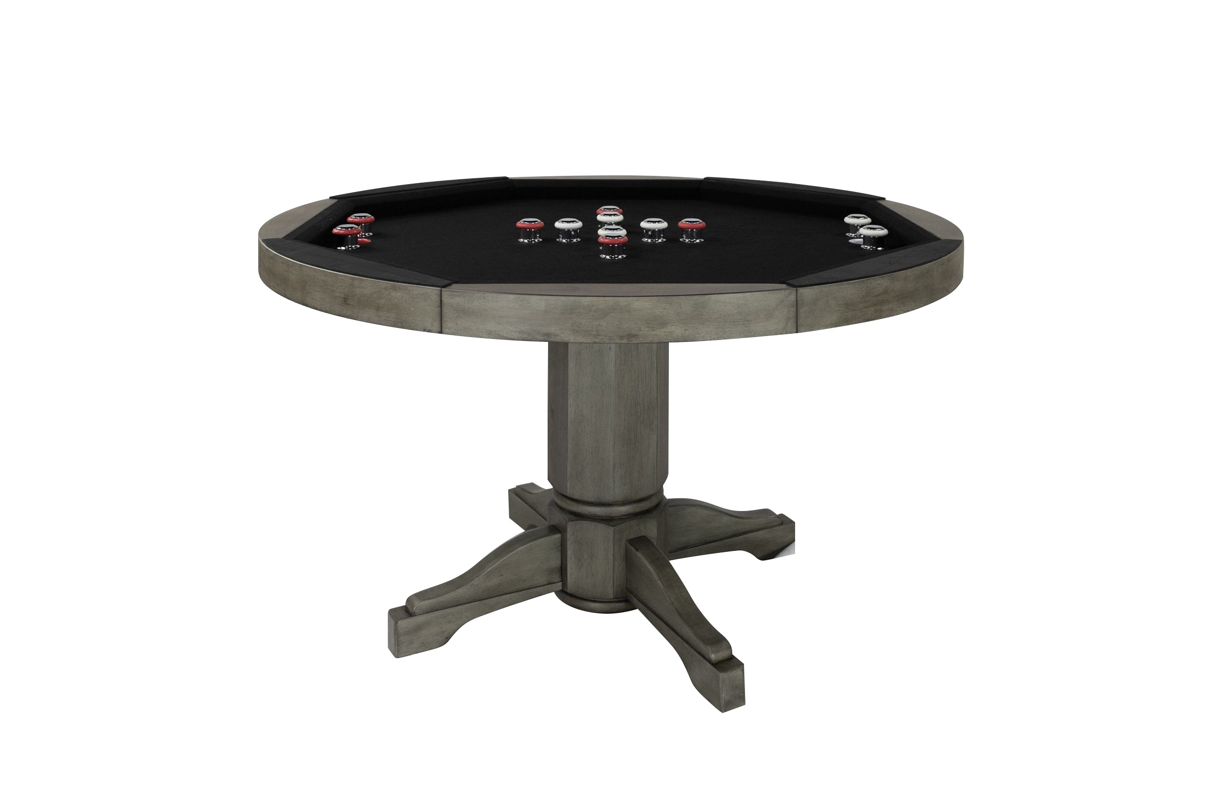 Legacy Billiards Heritage 3 in 1 Game Table with Poker, Dining and Bumper Pool in Overcast Finish