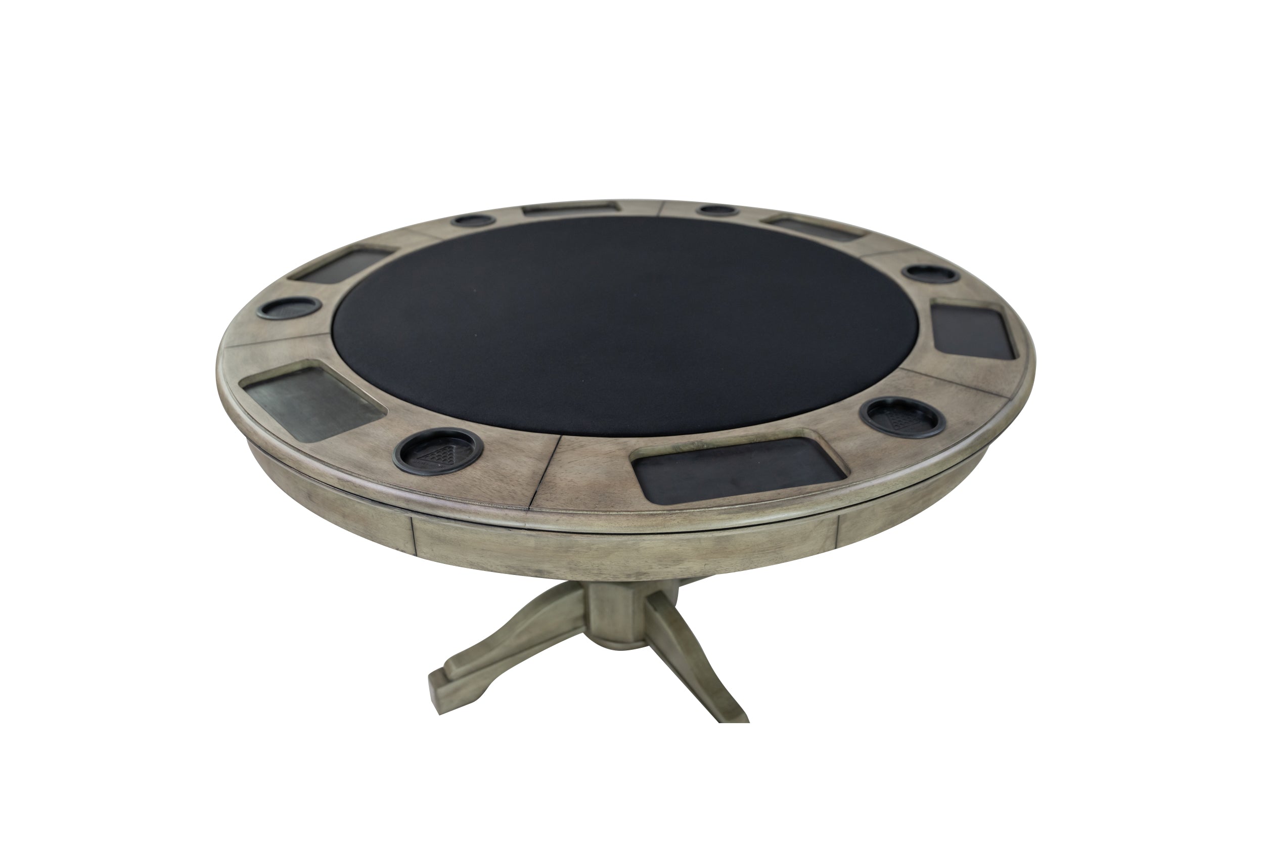 Legacy Billiards Heritage 3 in 1 Game Table with Poker, Dining and Bumper Pool in Overcast Finish - Dining Top Upper View