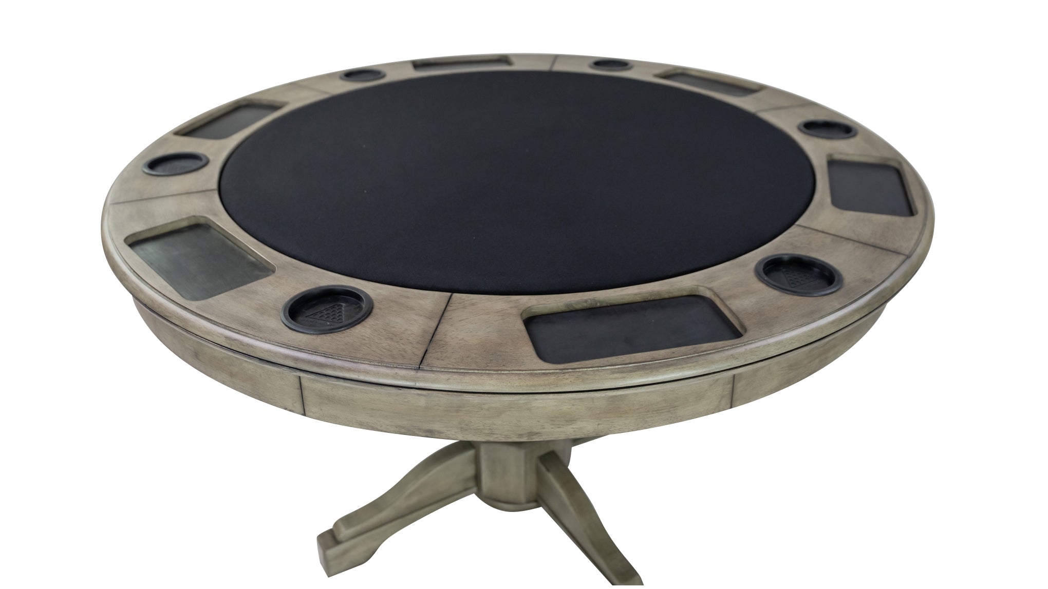 Legacy Billiards Heritage 3 in 1 Game Table with Poker, Dining and Bumper Pool in Overcast Finish - Dining Top Upper View