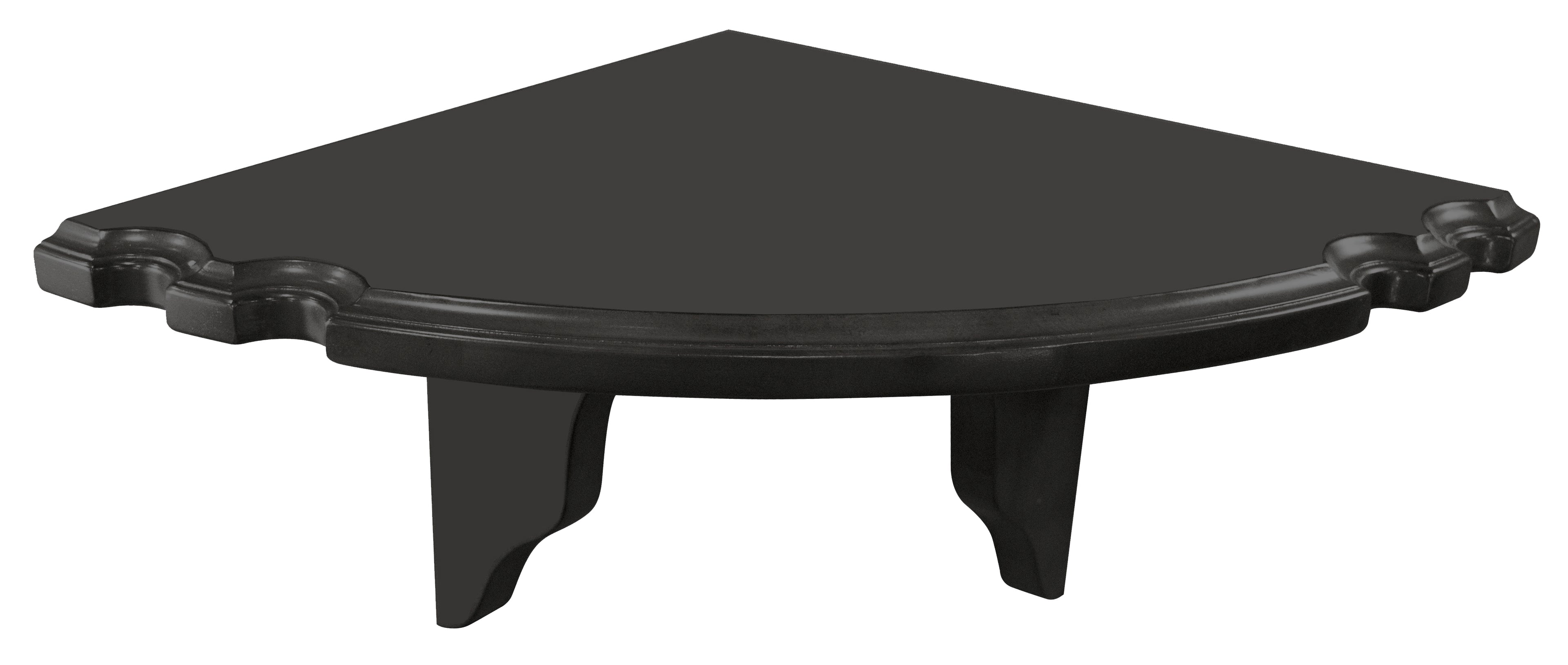 Legacy Billiards Oversized Corner Shelf with Cue Notches in Raven Finish