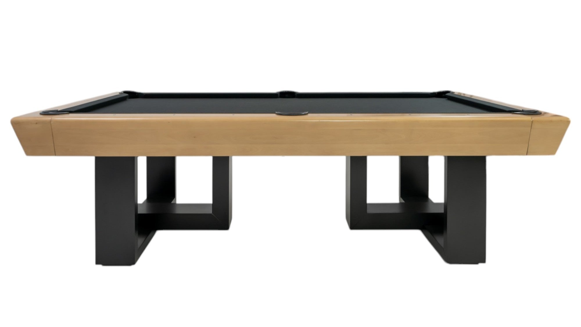 Legacy Billiards Richland Pool Table in Caramel Finish with Black Cloth - Side View