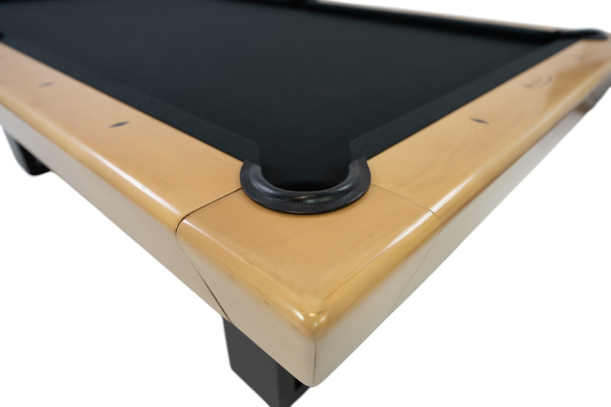 Legacy Billiards Richland Pool Table in Honey Ash Finish with Black Cloth - Angle View