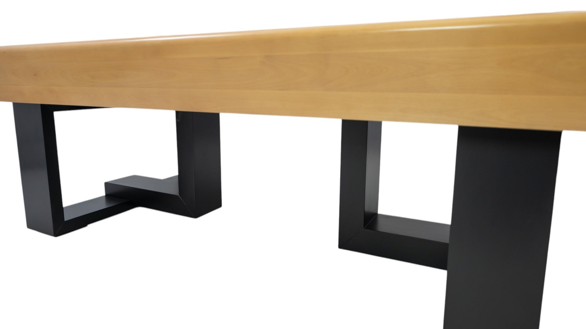 Legacy Billiards Richland Pool Table in Honey Ash Finish with Black Cloth - Legs View