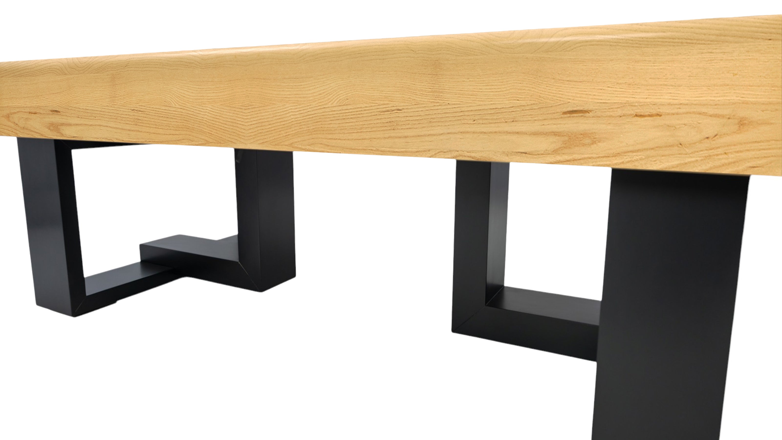 Legacy Billiards Richland Pool Table in Honey Ash Finish with Black Cloth - Legs View