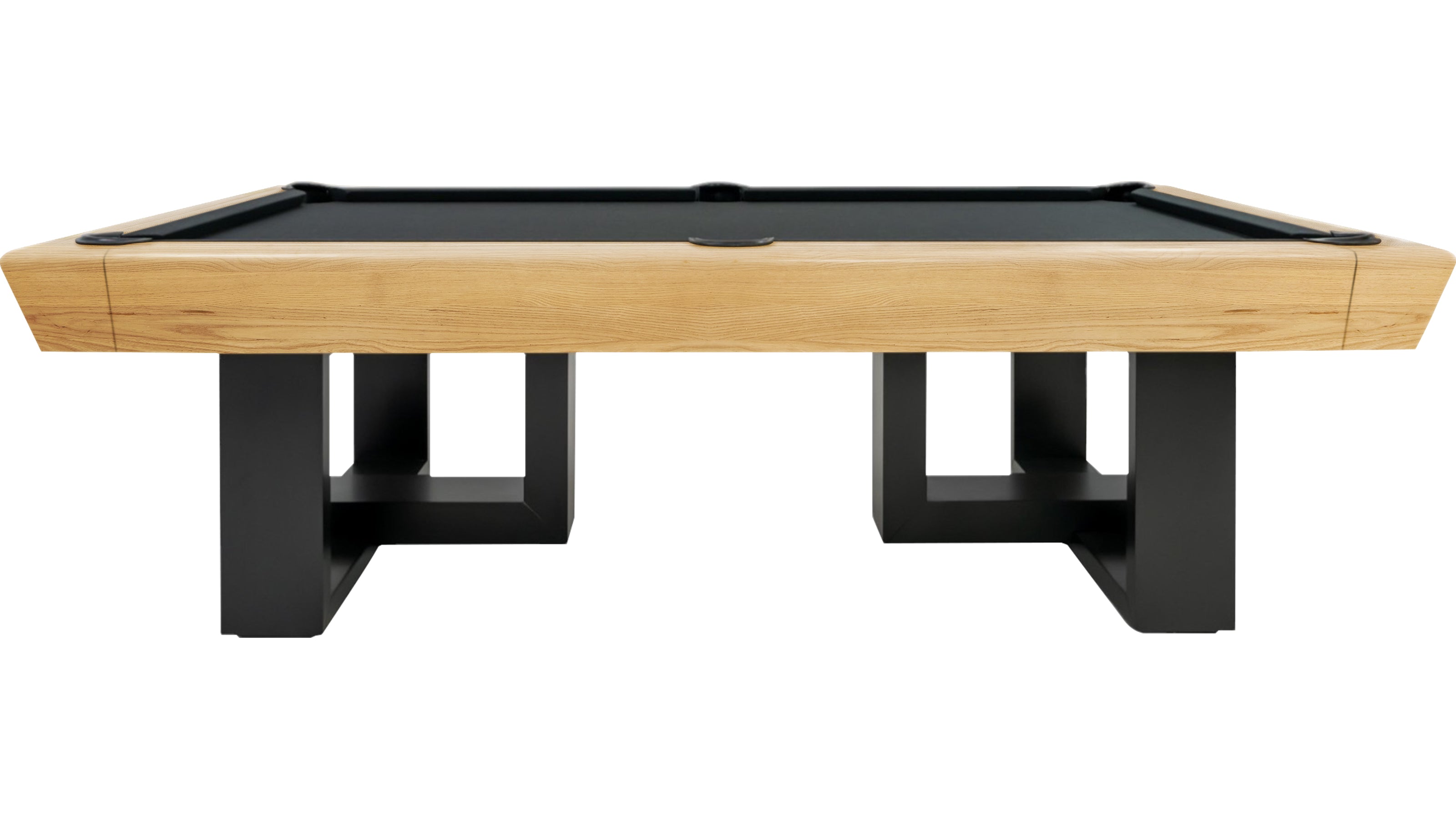 Legacy Billiards Richland Pool Table in Honey Ash Finish with Black Cloth - Side View