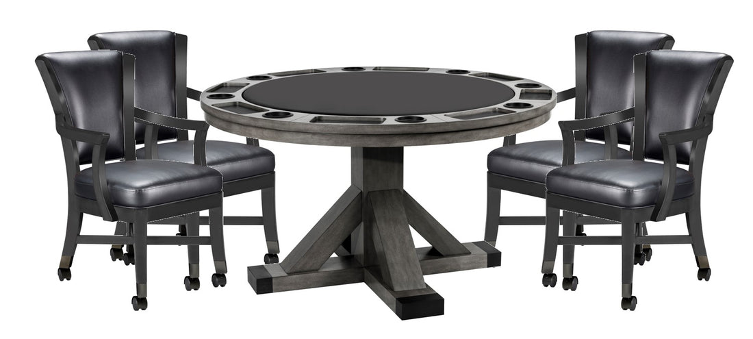 Sterling 2 in 1 Game Table with 4 Elite Caster Game Chairs