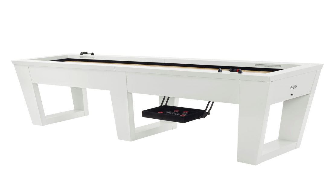 Legacy Billiards Tellico 12 Ft Shuffleboard in Frost White Finish - Primary Image