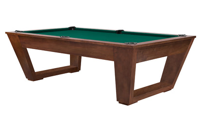 Legacy Billiards Tellico Pool Table in Nutmeg Finish with Green Cloth