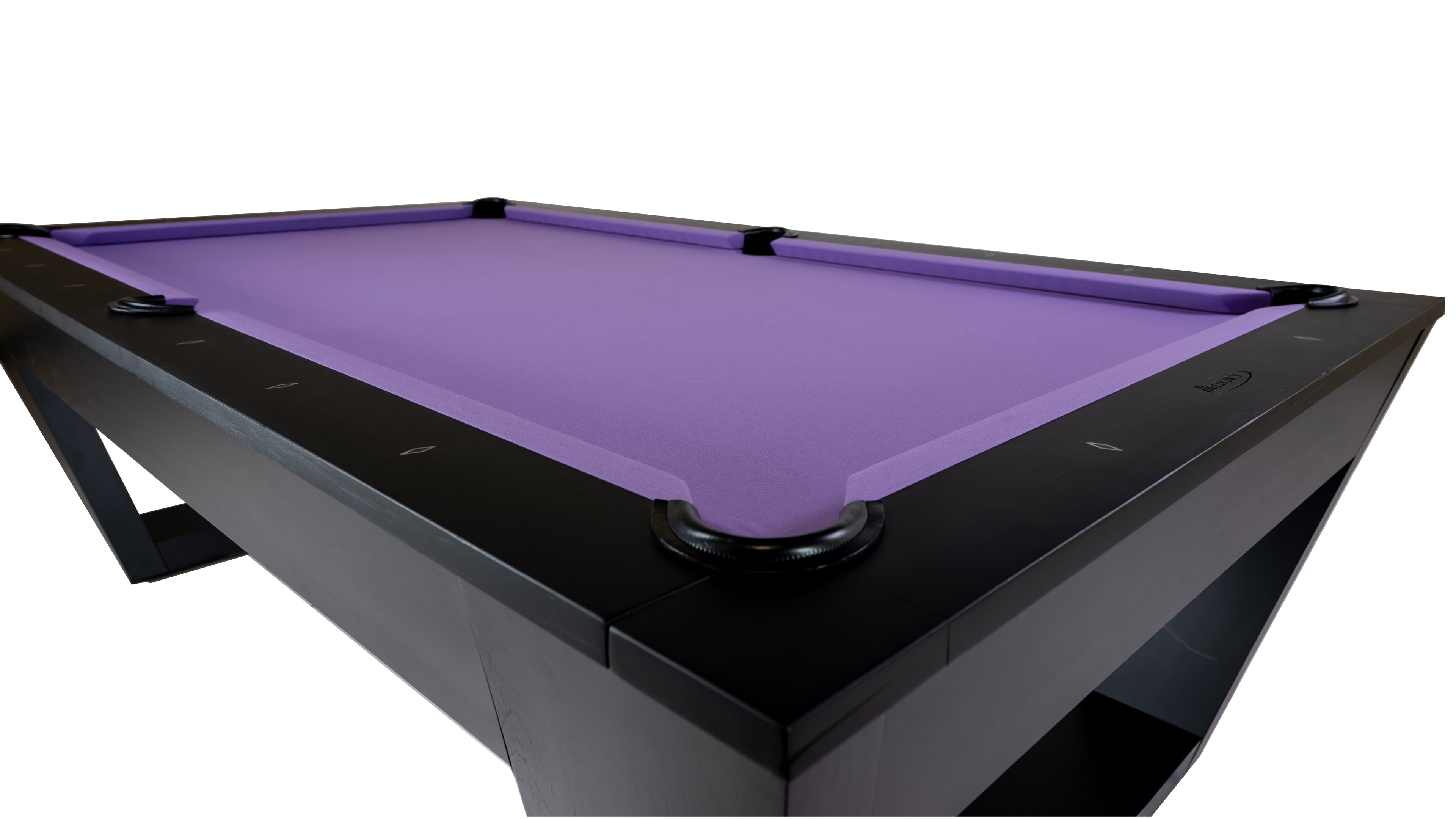 Legacy Billiards Tellico 8 Ft Pool Table in Raven Finish Corner Closeup