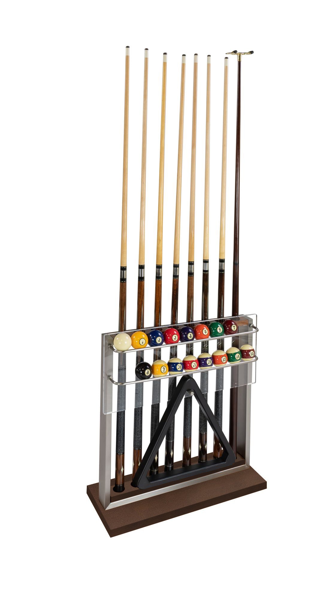 Legacy Billiards Aria Cue Rack in Nutmeg Finish