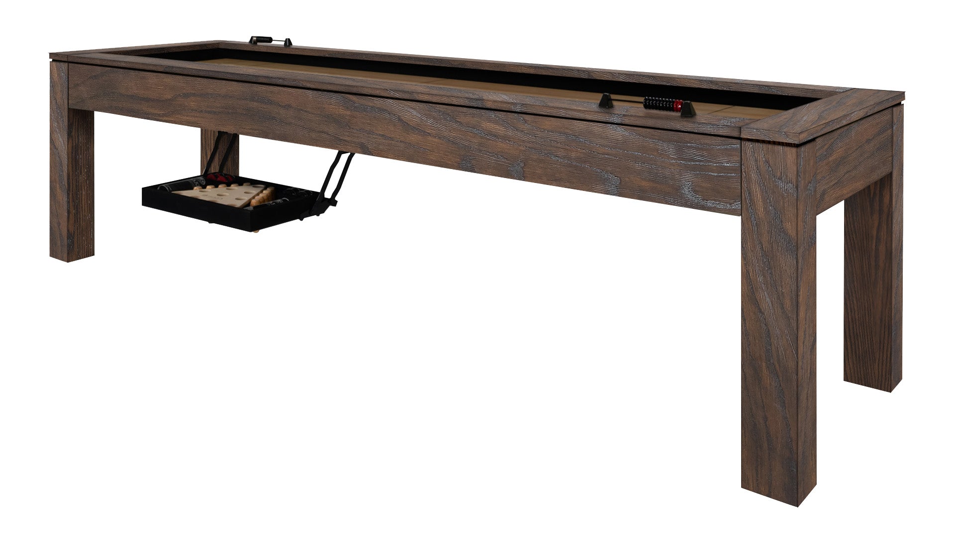 Legacy Billiards Baylor 9 Ft Shuffleboard in Whiskey Barrel Finish