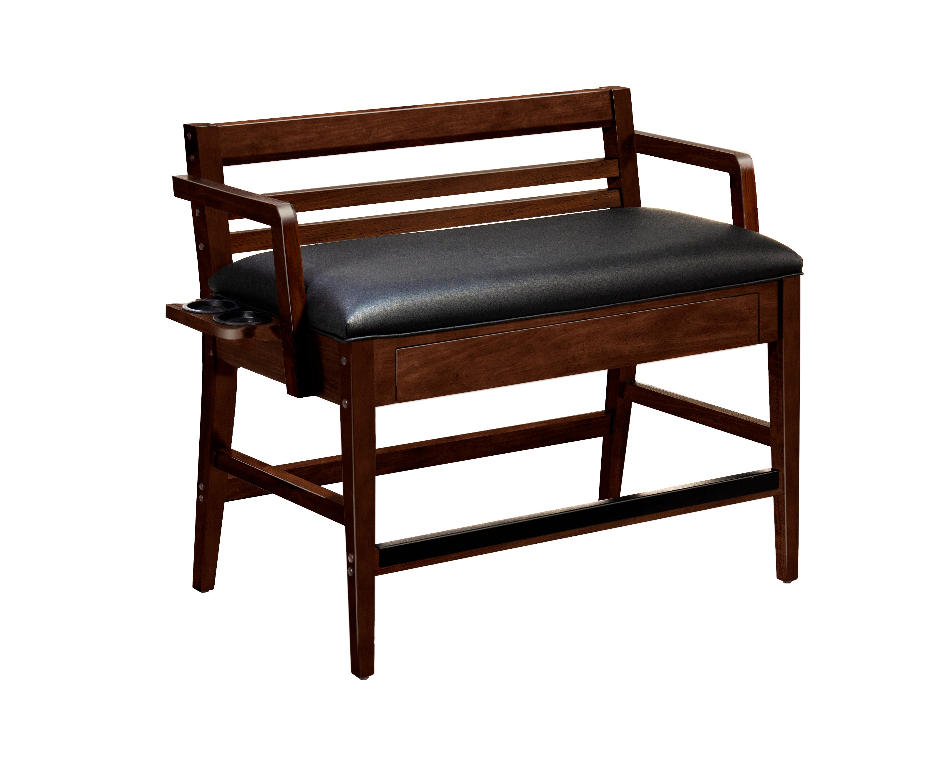 Legacy Billiards Baylor Storage Spectator Bench in Nutmeg Finish