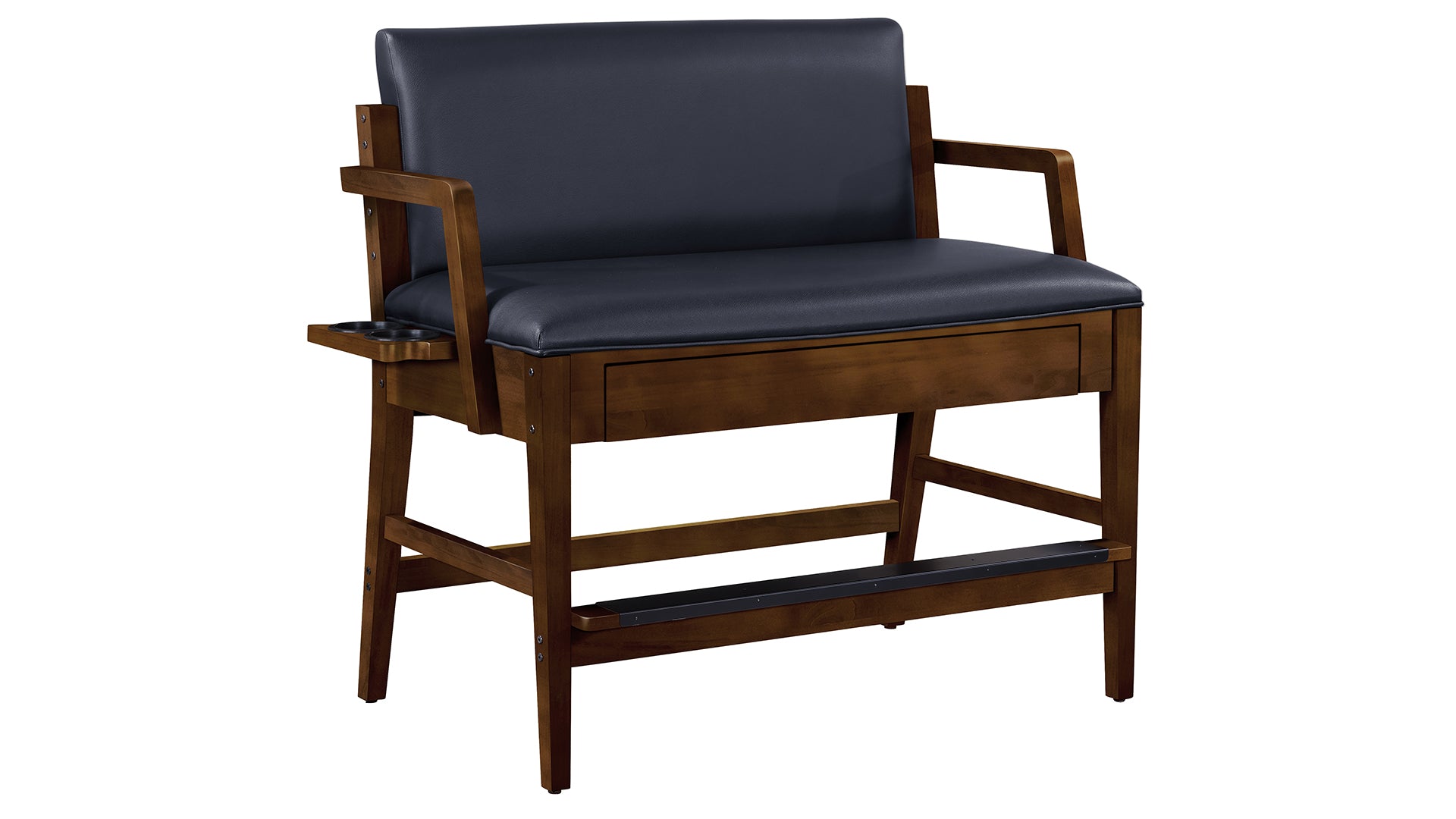 Legacy Billiards Baylor Storage Spectator Bench in Nutmeg Finish