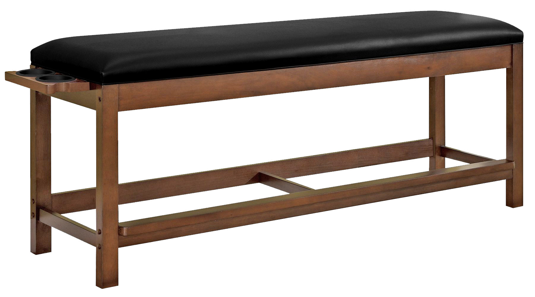 Legacy Billiards Classic Backless Storage Bench in Walnut Finish