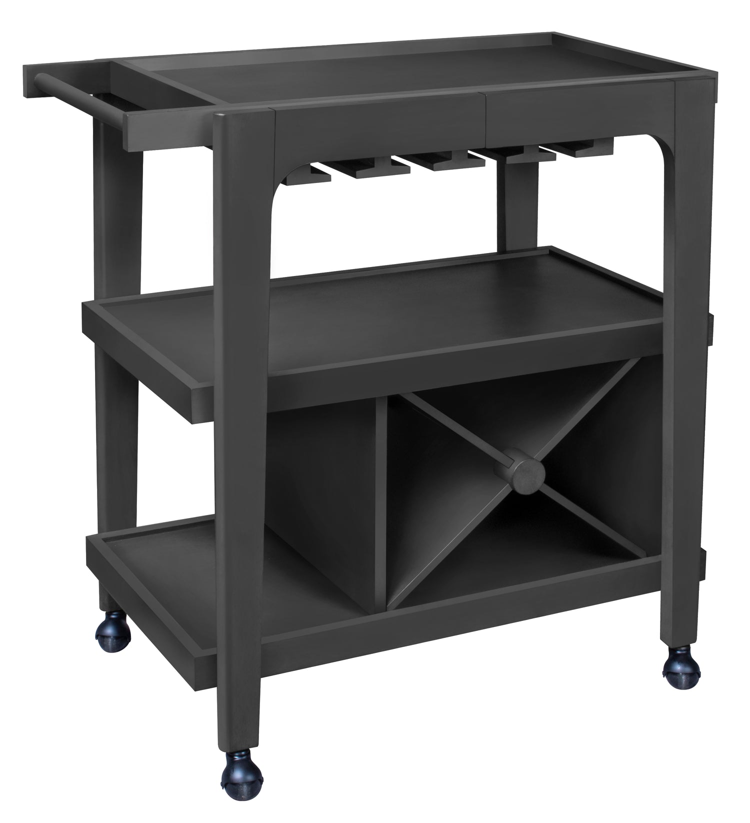 Legacy Billiards Emory Bar Cart in Graphite Finish
