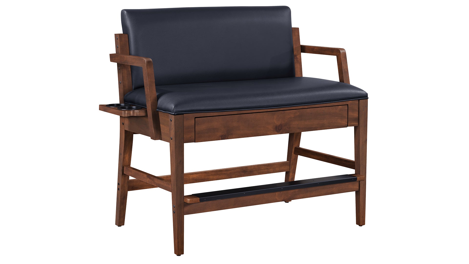 Legacy Billiards Baylor Storage Spectator Bench in Gunshot Finish