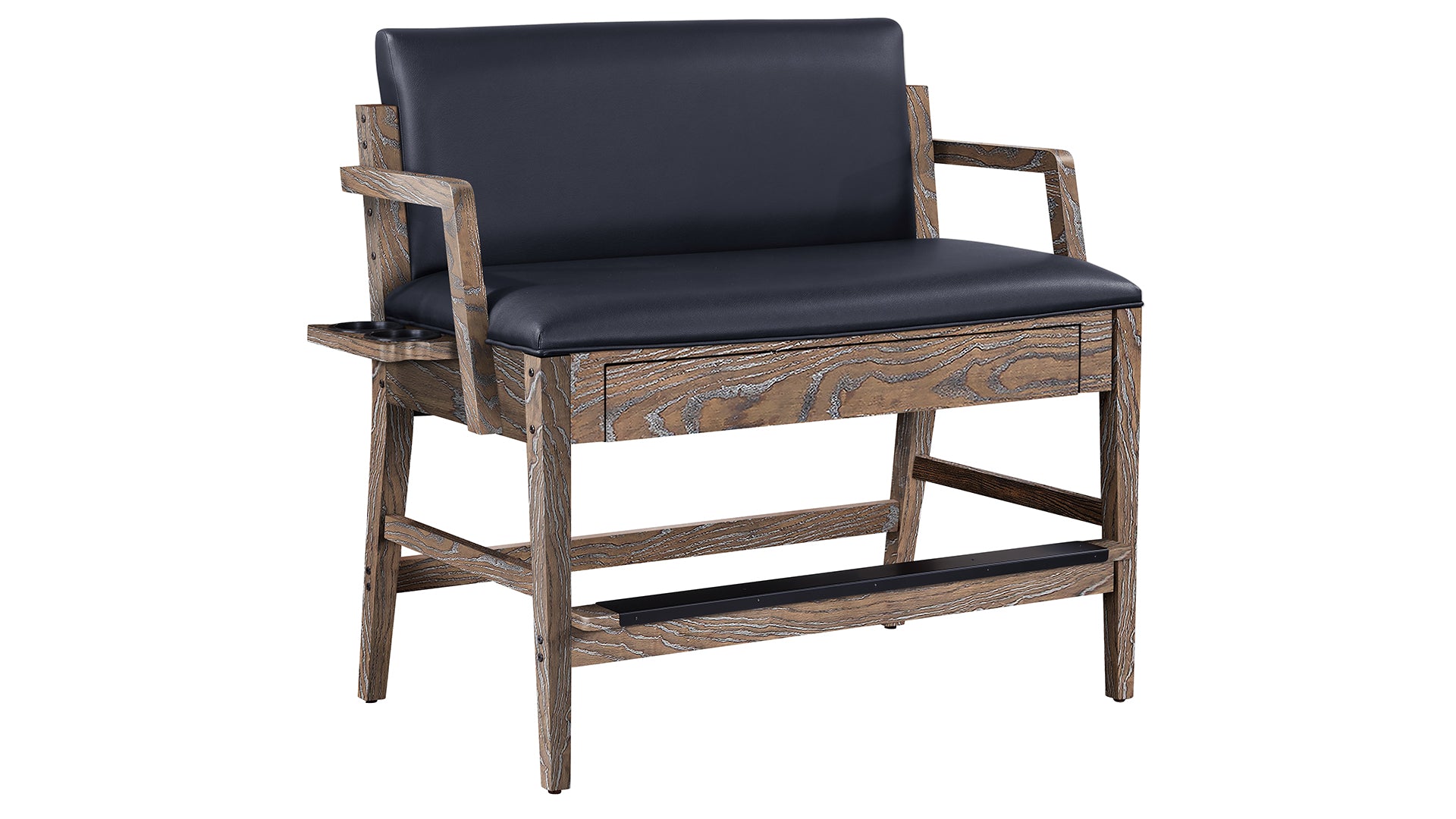 Legacy Billiards Baylor Storage Spectator Bench in Smoke Finish
