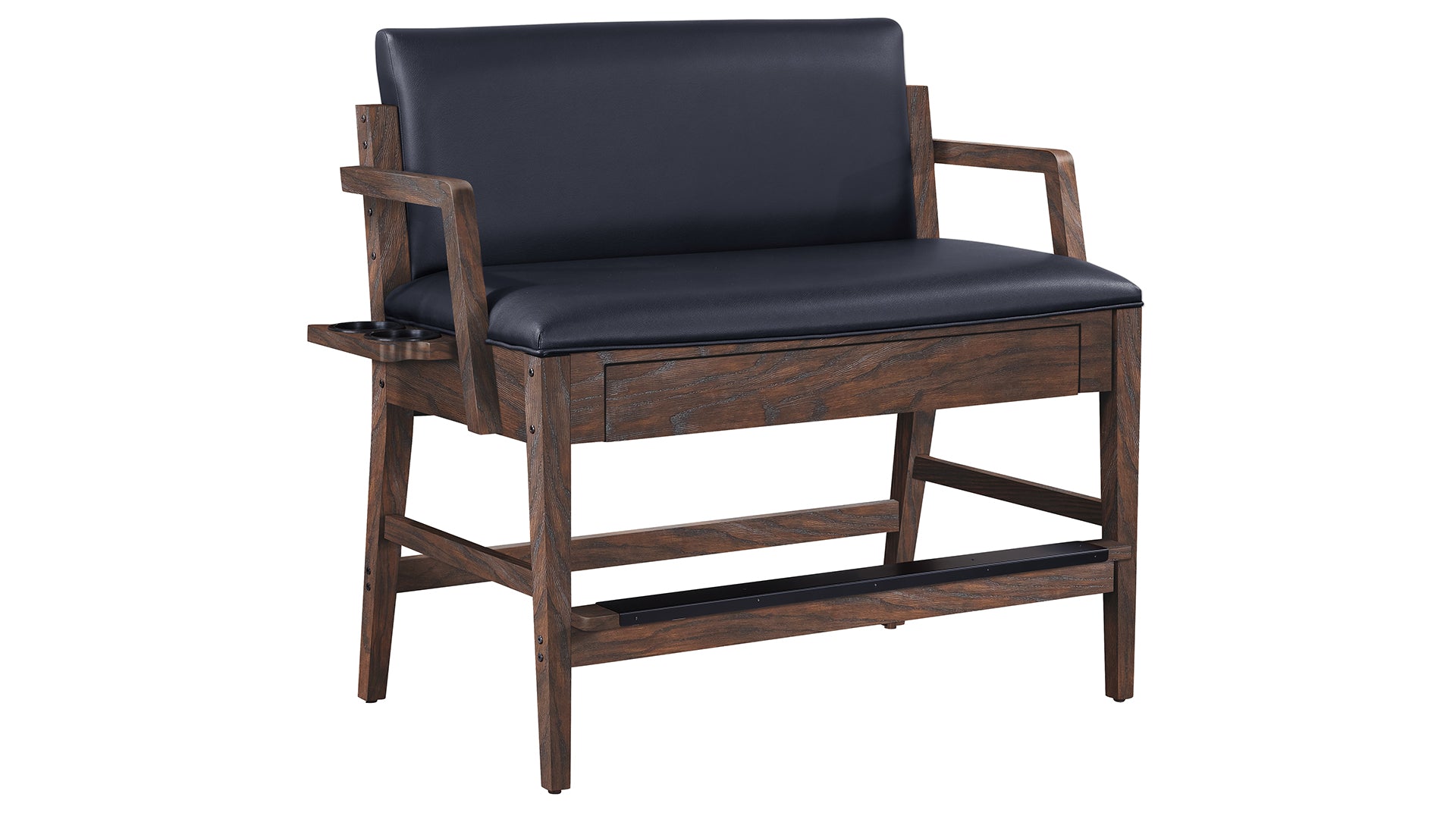 Legacy Billiards Baylor Storage Spectator Bench in Whiskey Barrel Finish