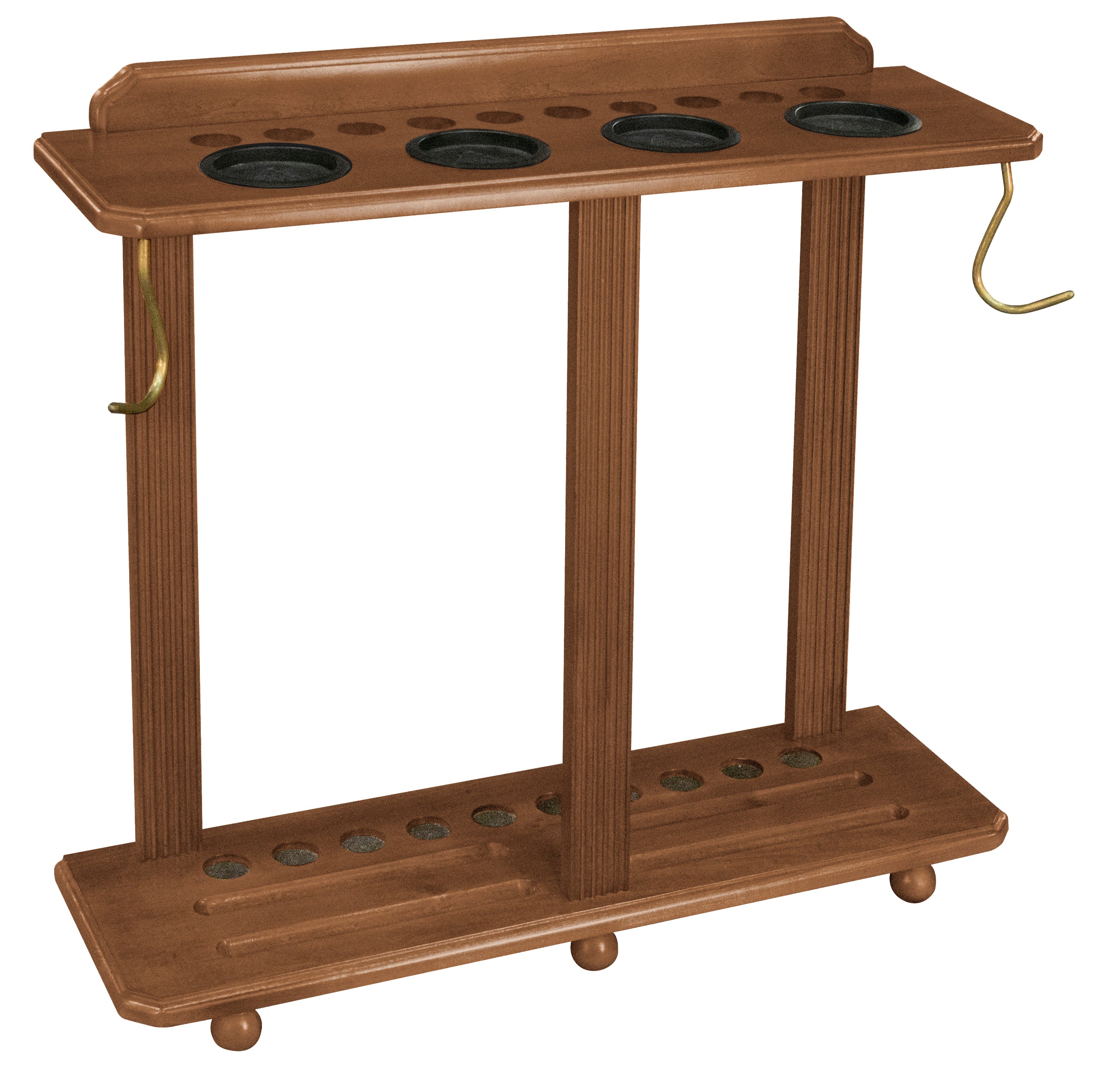 Legacy Billiards Heritage Floor Cue Rack in Walnut Finish